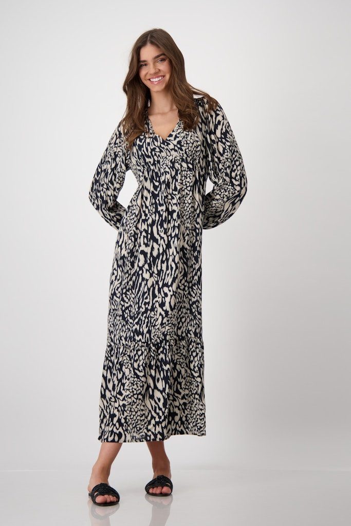Monari Druckkleid Kleid schwarz gemustert günstig online kaufen