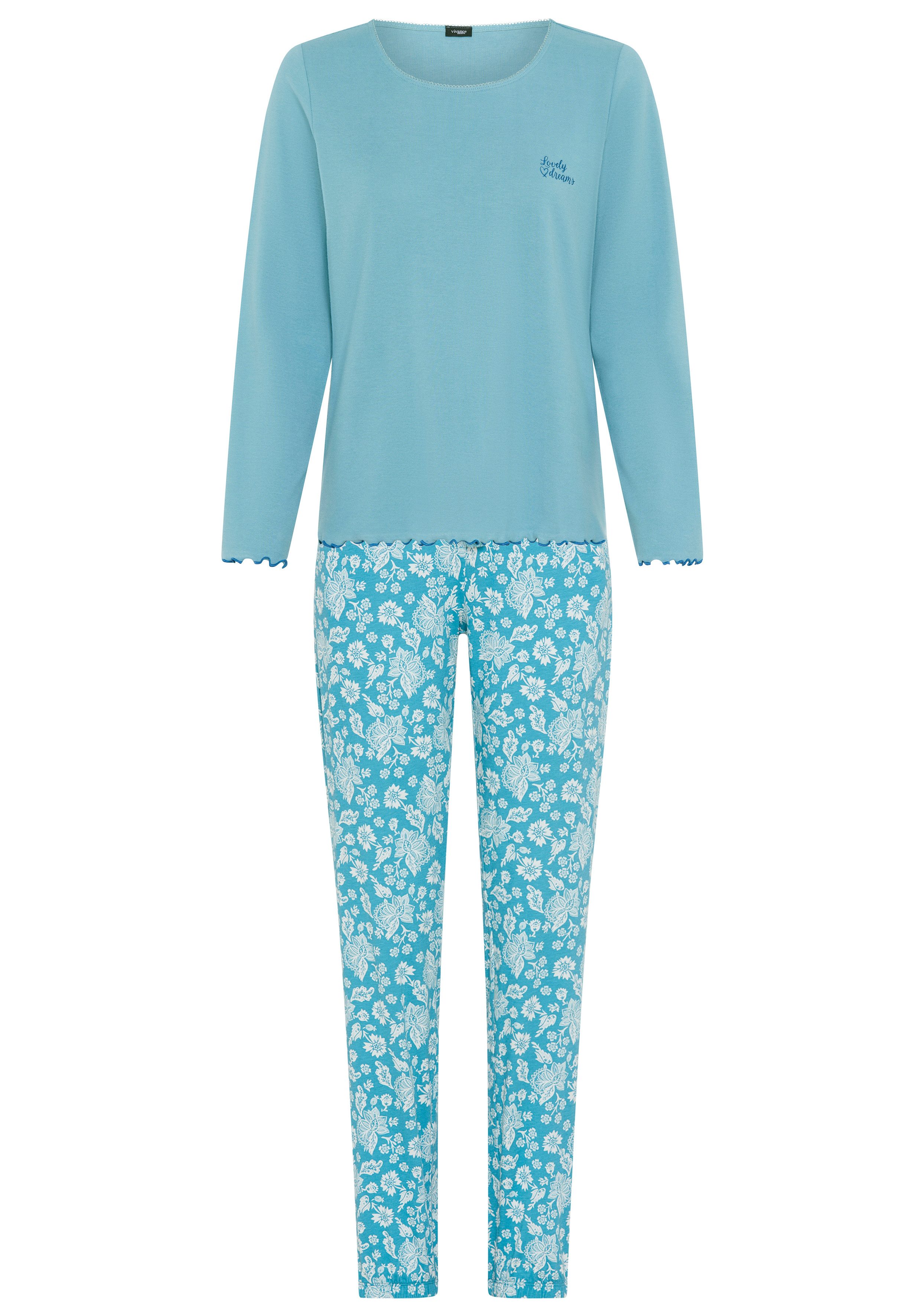 Vivance Dreams by Lascana Pyjama (Set, 2 tlg) mit Babylock-Kanten – Bild 2 von 4