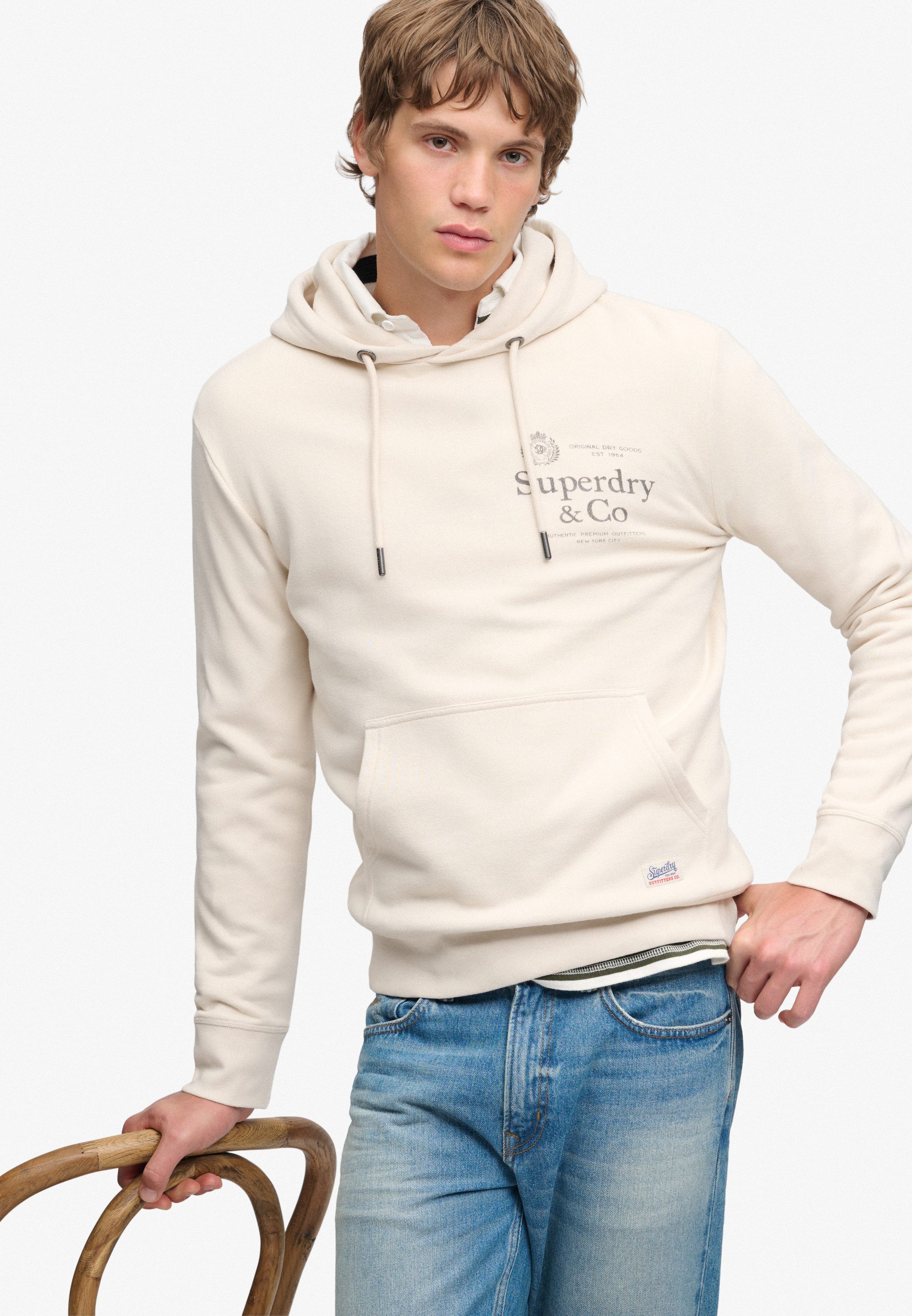 Superdry Kapuzensweatshirt 1954 COMPANY RELAXED HOOD Baumwollmischung, relaxed fit