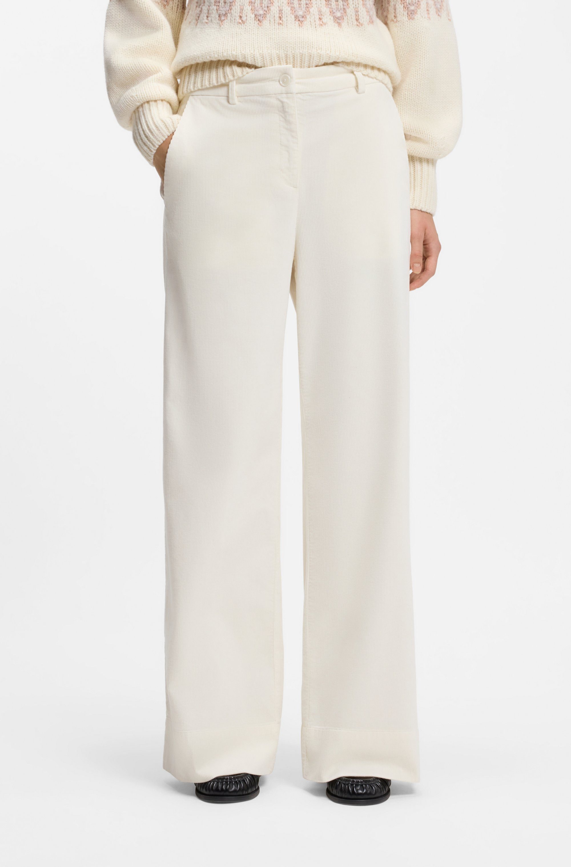 BOSS ORANGE Cordhose Tacodi Premium Damenmode aus Baumwoll-Modal-Mix mit Stretch