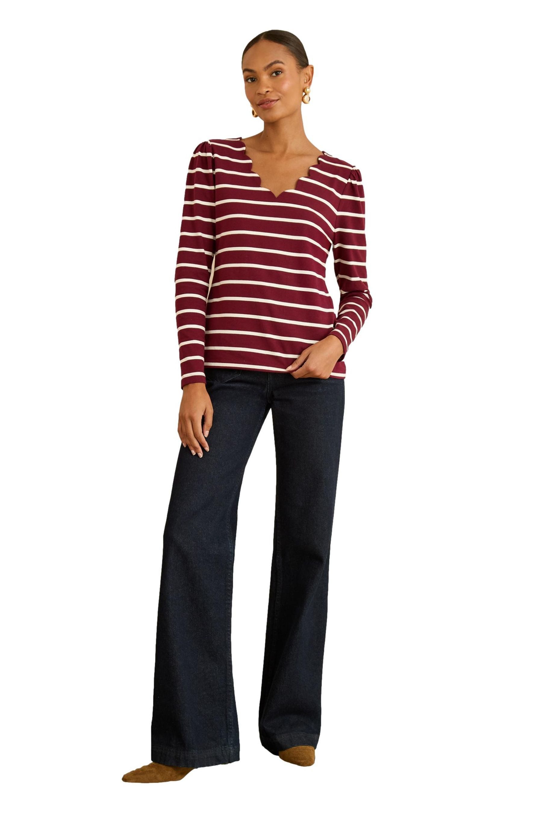 Berry and Ivory Stripe