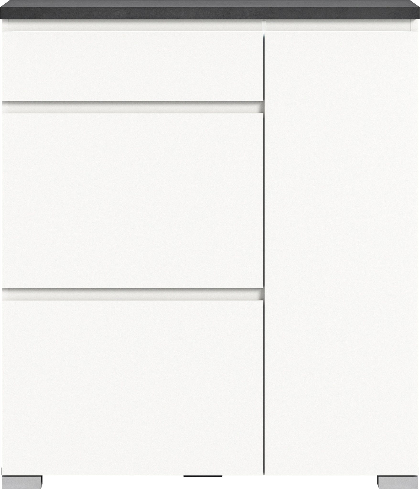 Schuhschrank Skoskap, Tiefe 27cm, 2 Klappen mt Schuhwalze, 1 Schubkasten, 1 Tür