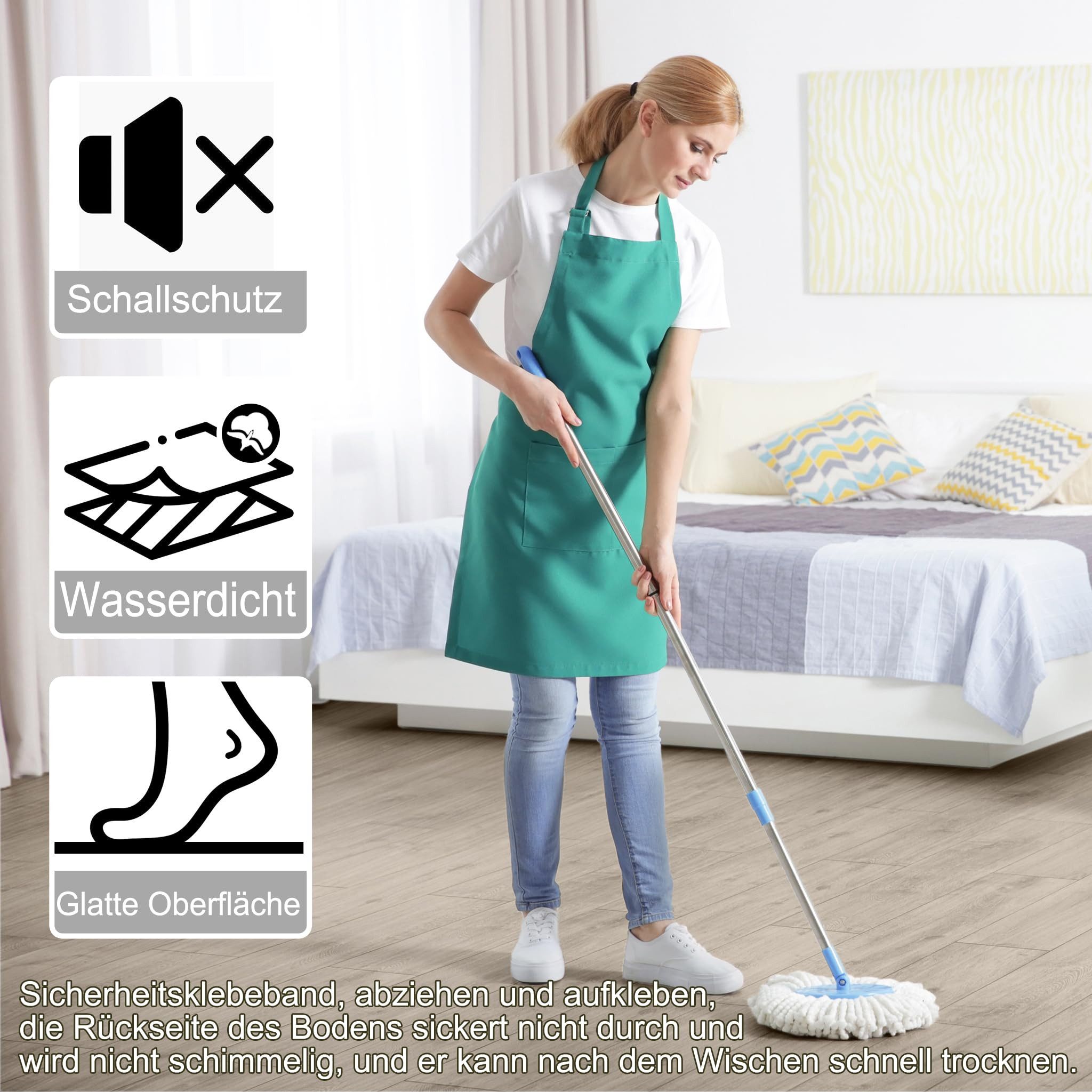 FIVMEN Vinylboden PVC Bodenbelag Selbstklebend, Holzmaserung Dielen, Bodenfliesen, 18/36 Stück, 2.51/5.2 m² Schneidbar Fliesen für Schlafzimmer, Küche