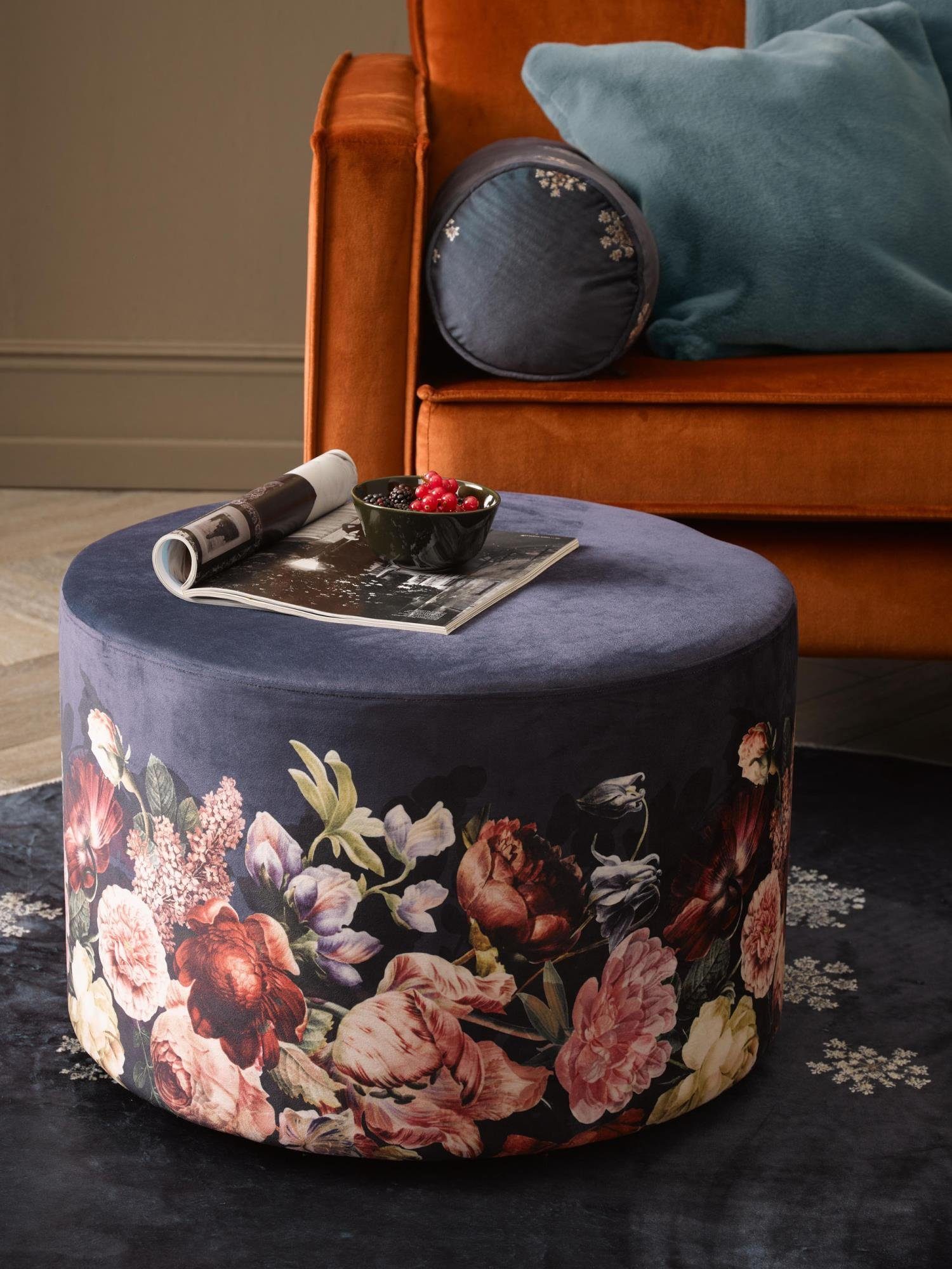 Essenza Dekokissen Lauren, aus weichem Samt mit Blumenprint