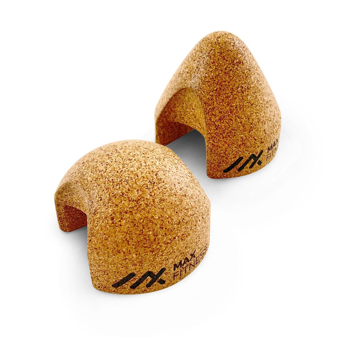 Max Fitness Massageroller Set Triggerpunkt Massage Trigger Point Drücker für Rücken Nacken Beine, Set, 2 Massagekugeln, Nachhaltiges Trigger-Set aus griffigem Naturkork