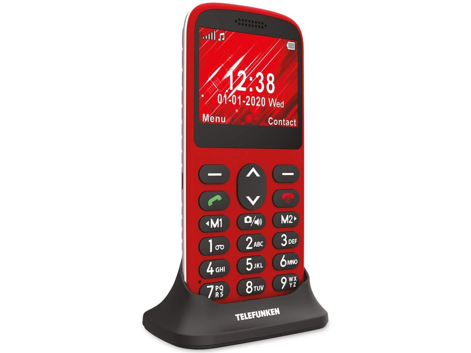 Telefunken S420 UKW-Radio SOS-Taste Kamera Tas­ten­han­dy rot Seniorenhandy (2,31 Zoll)