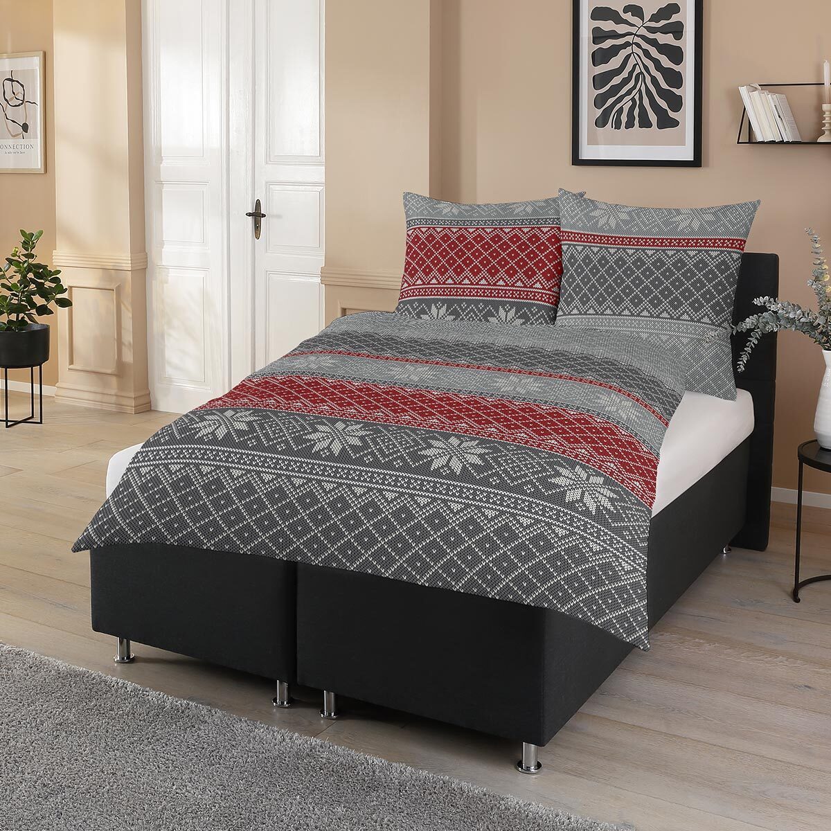 TRAUMSCHLAF Bettwäsche Moldau, Biber, 2 teilig, warme Biber Qualität günstig online kaufen