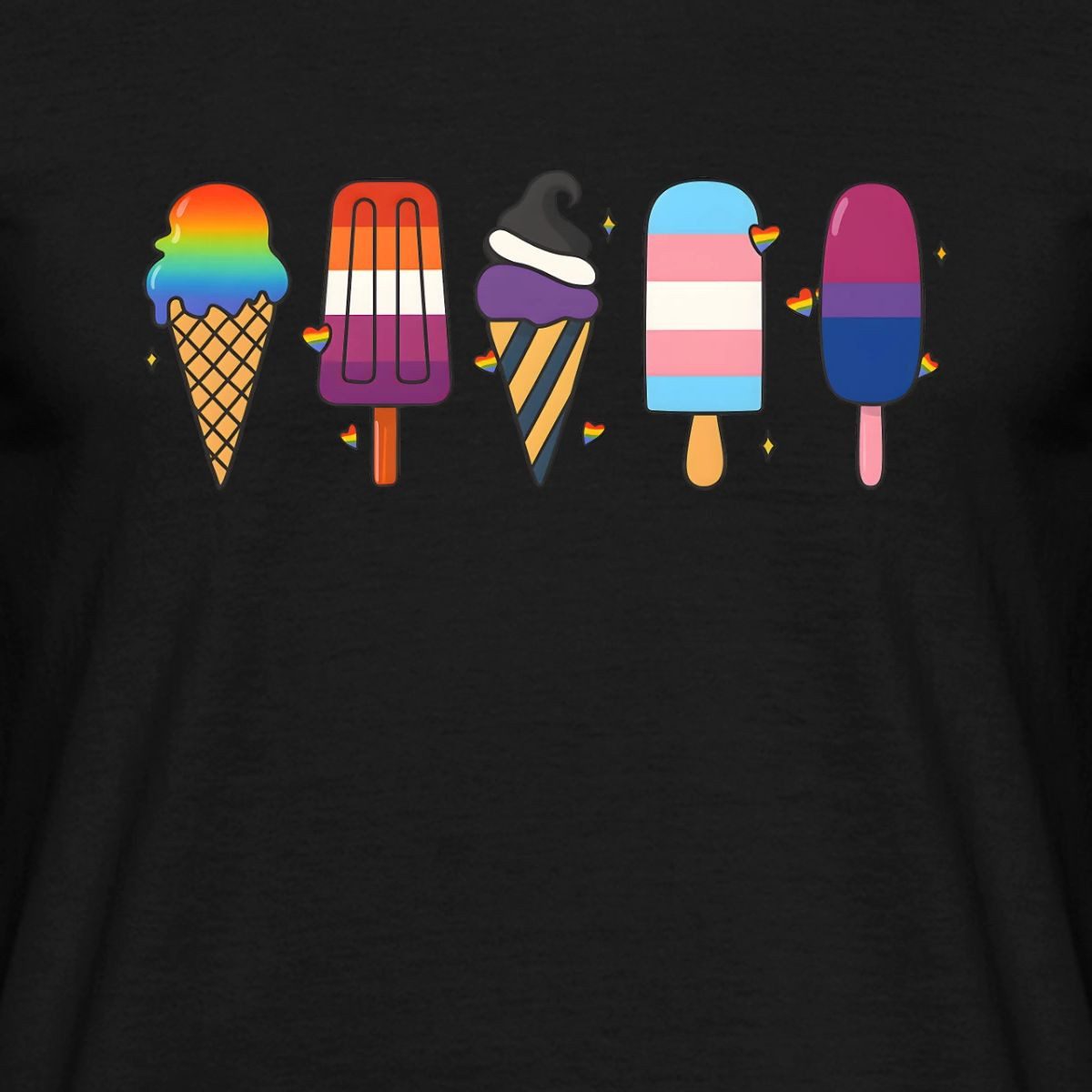 Spreadshirt T-Shirt LGBTQ+ Eiscreme Vielfalt Männer T-Shirt (1-tlg)