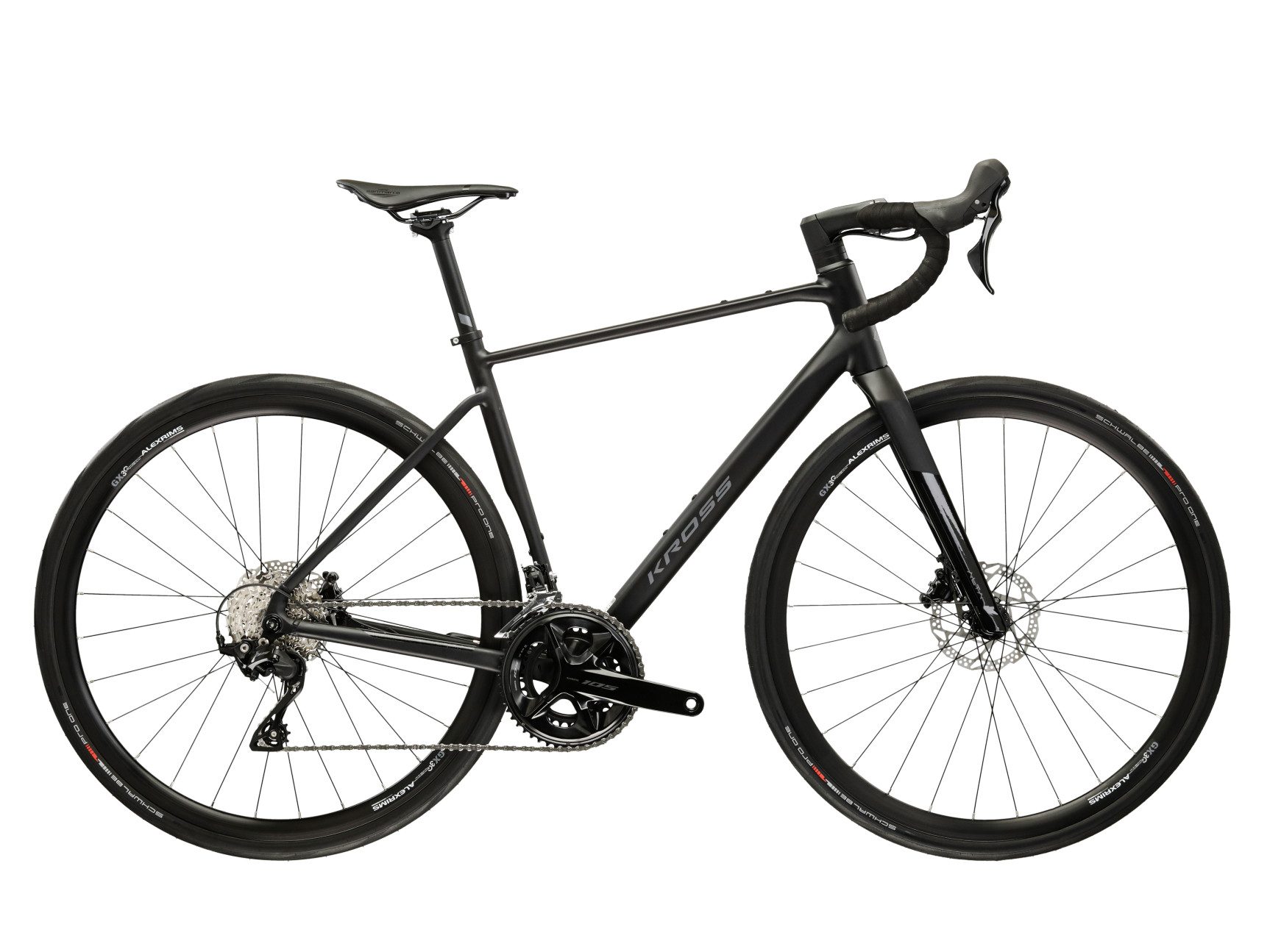 Kross Gravelbike Alta 4.0 28" schwarz 24 Gänge Gabel aus Carbon 2026, 24 Gang Shimano 105 R7100 Schaltwerk, Kettenschaltung, Carbon aus Gabel