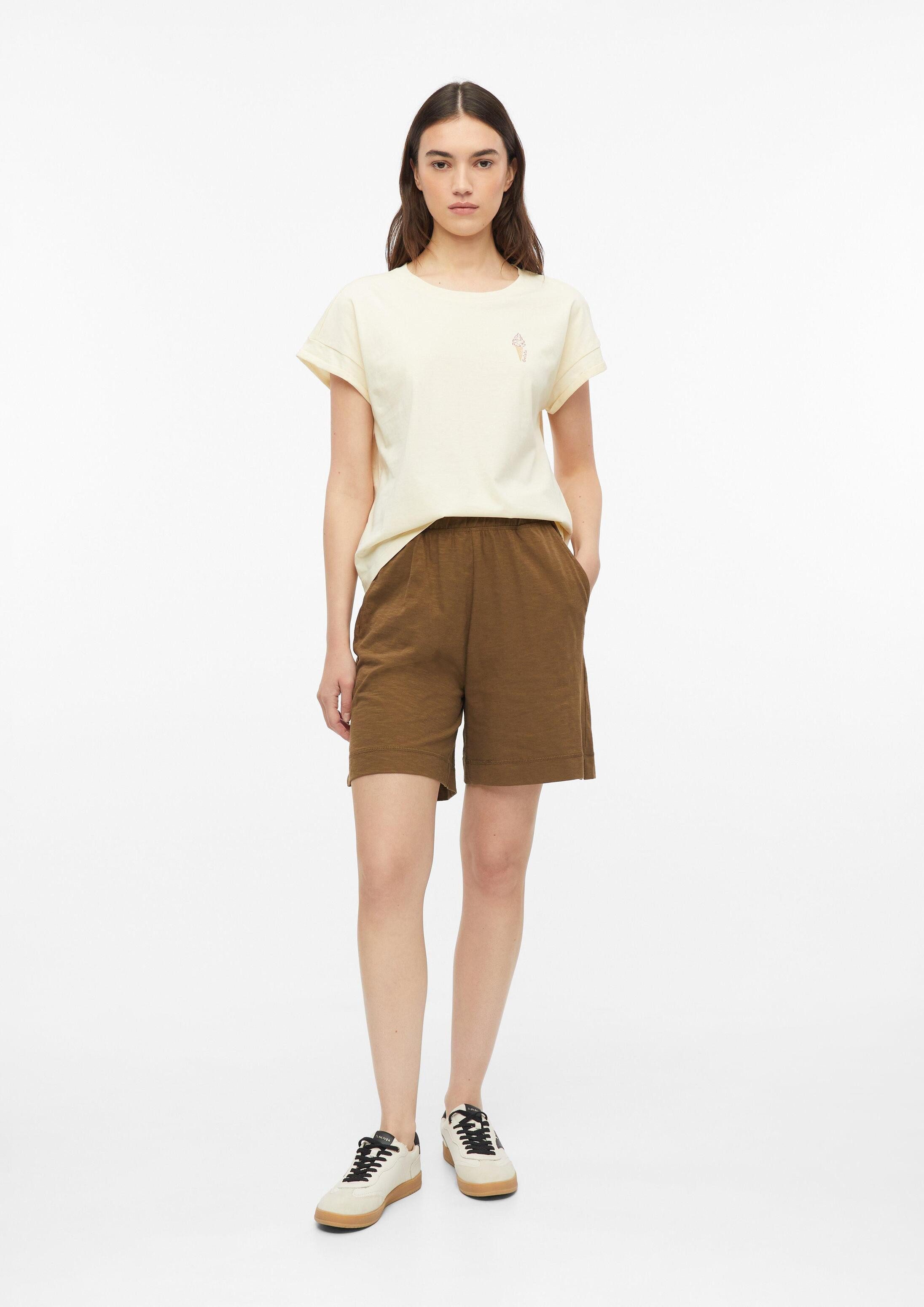 s.Oliver Shorts Hose Jerseyshorts in Flammgarnstruktur