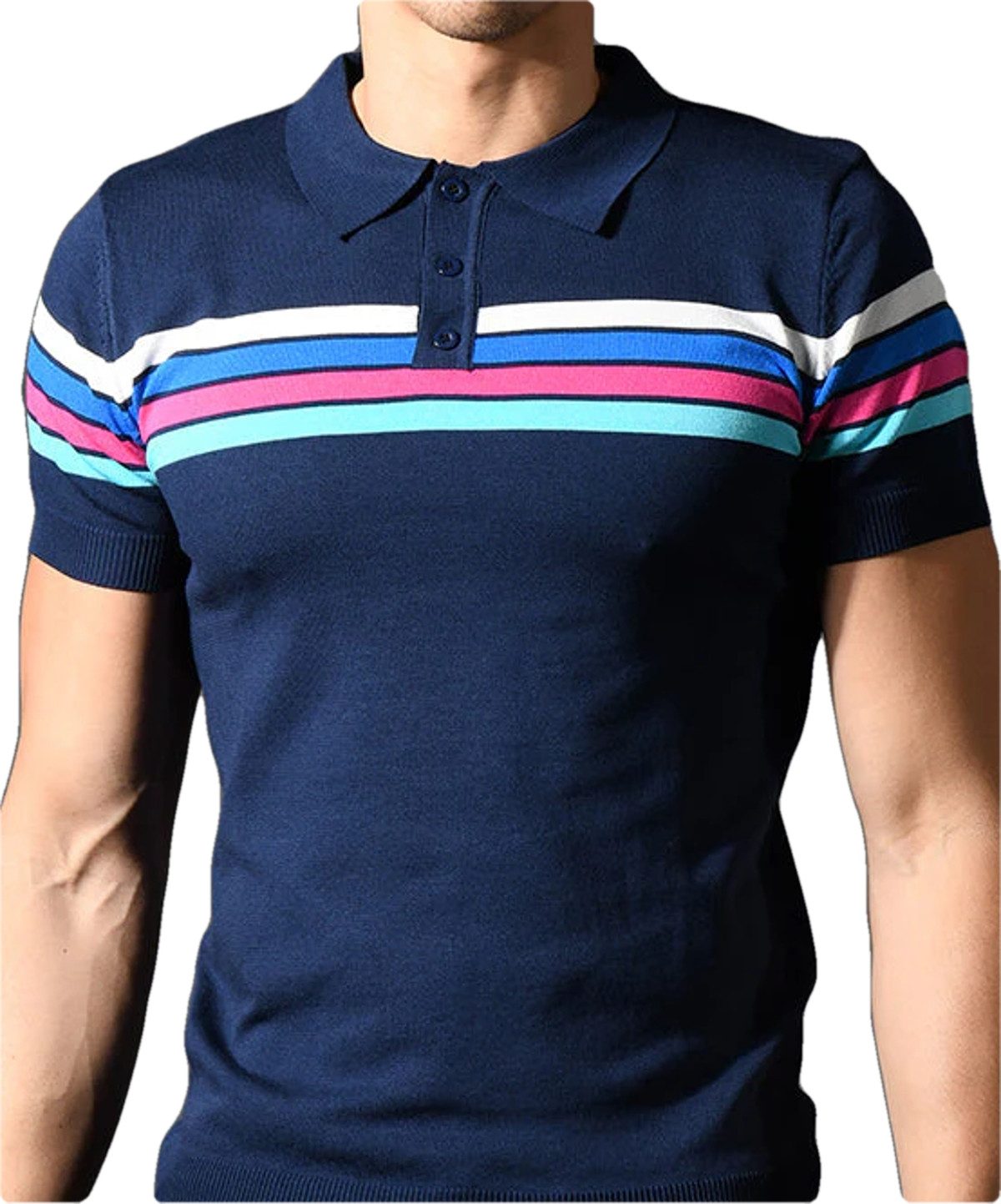 Andrew Christian Poloshirt Strickstreifen-Polo