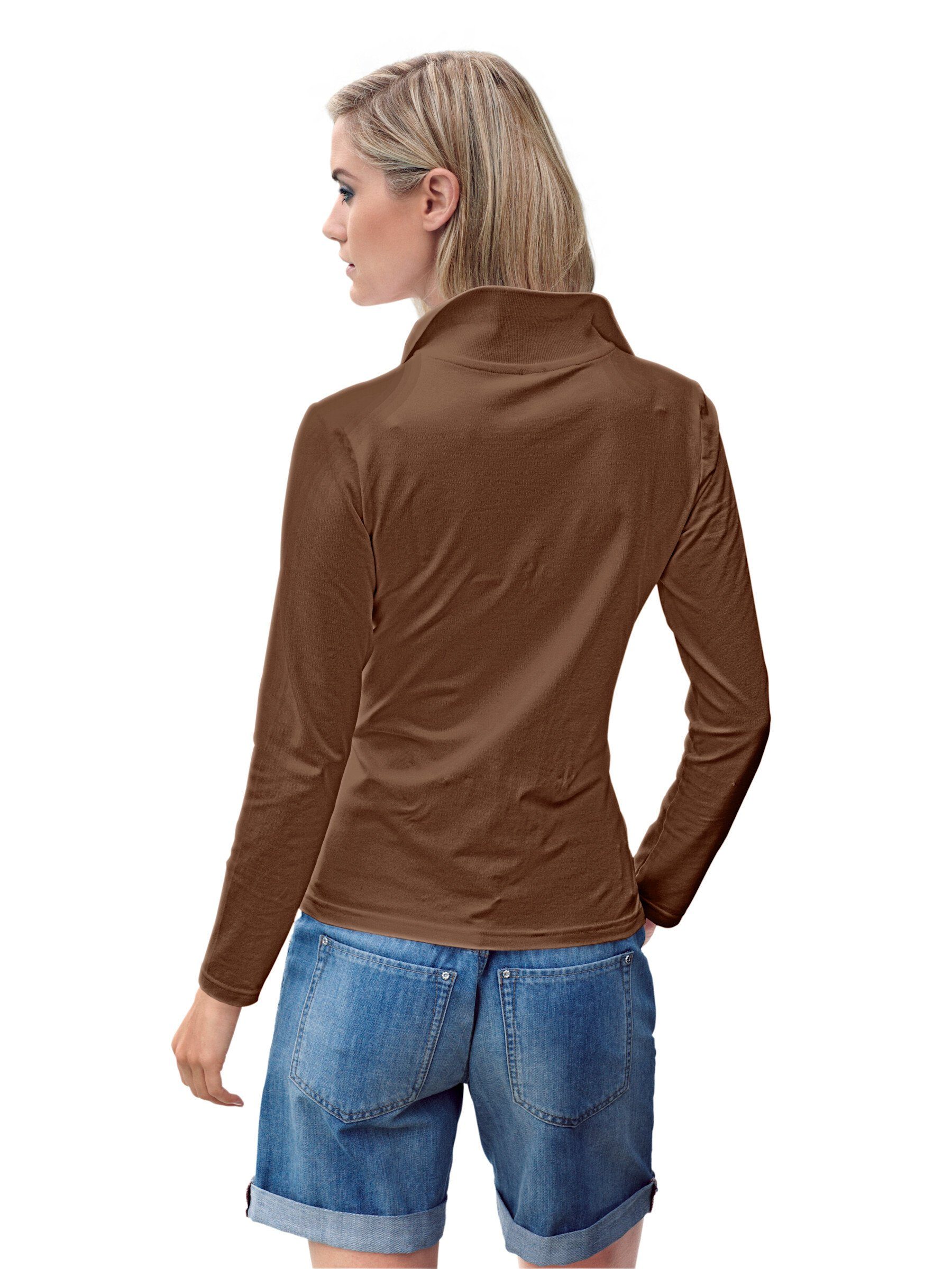 heine T-Shirt Poloshirt Langarm