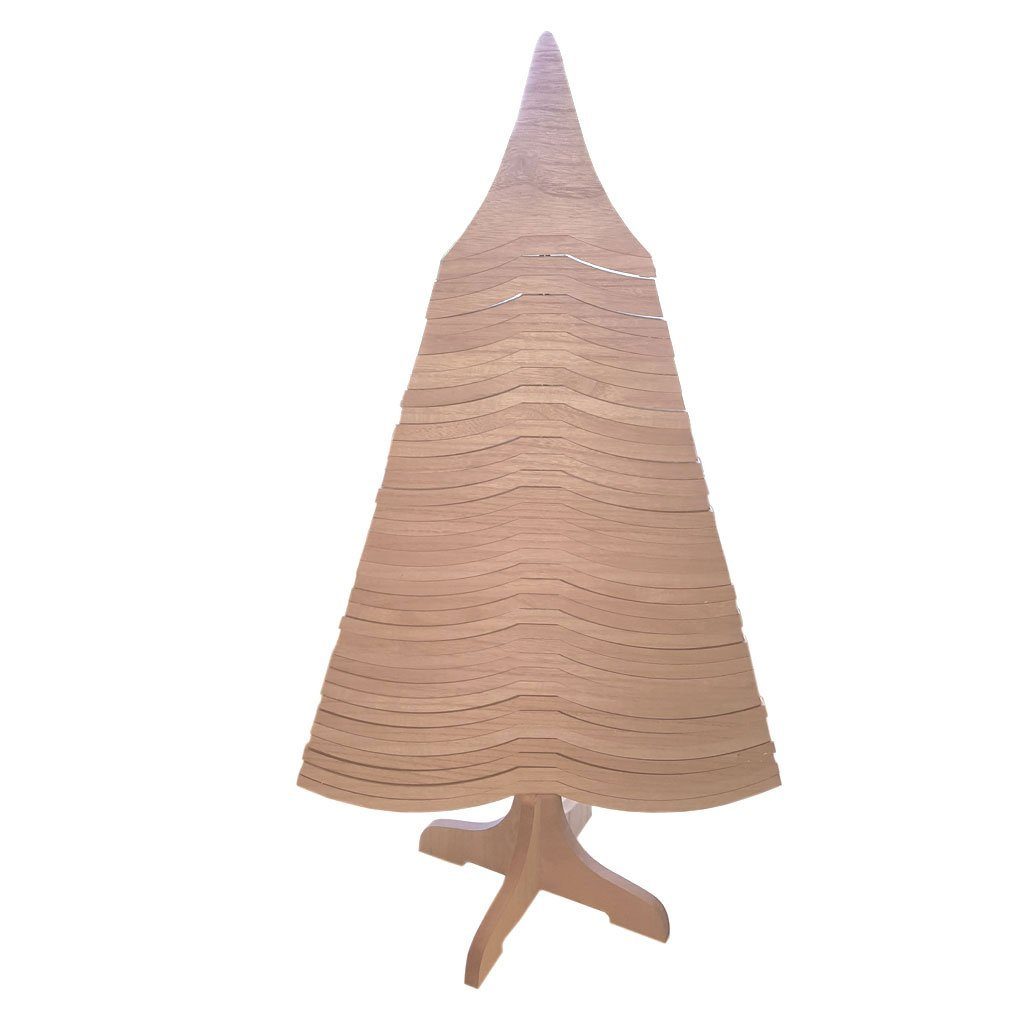 Deko AS Künstlicher Weihnachtsbaum Tannenbaum-Weihnachtsbaum Holzbaum - platzsparend - - 85x50 20085, cm natur (furnier), langlebig "Klapptanne"
