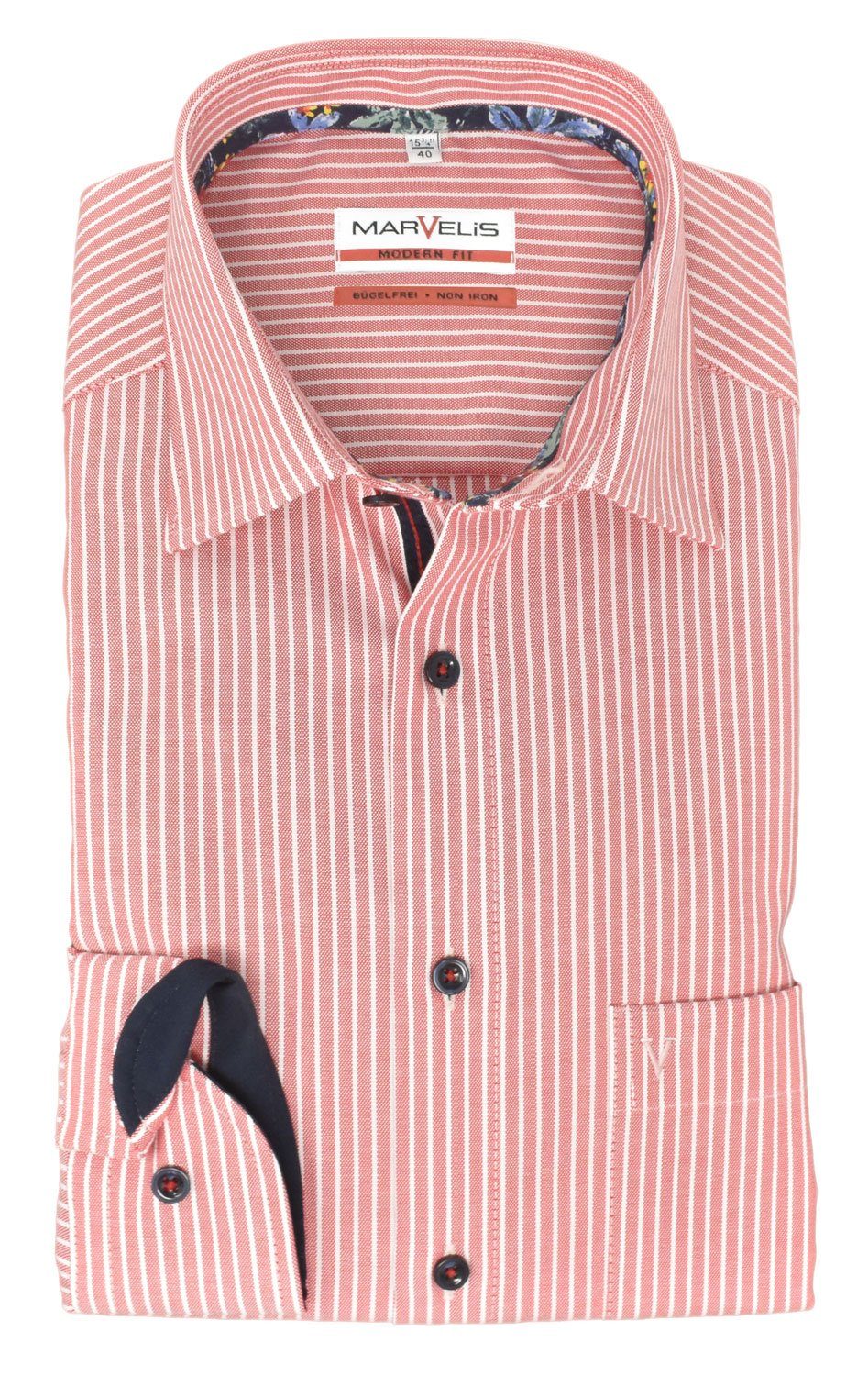 MARVELIS Businesshemd MODERN FIT - Businesshemd normale, leicht taillierte günstig online kaufen