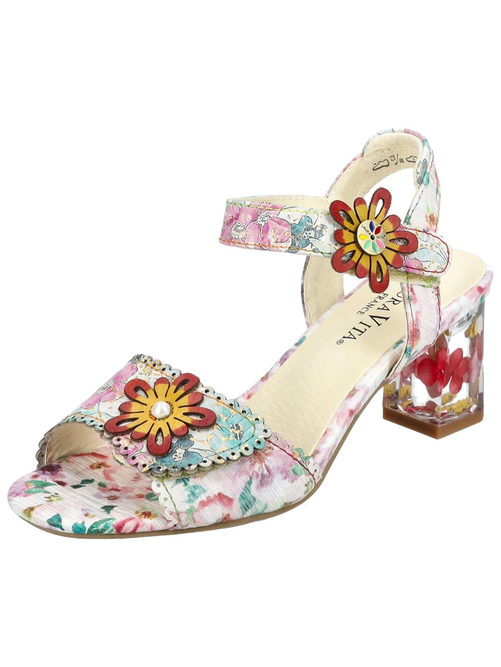 LAURA VITA Sandalen Leder/Textil High-Heel-Sandalette günstig online kaufen