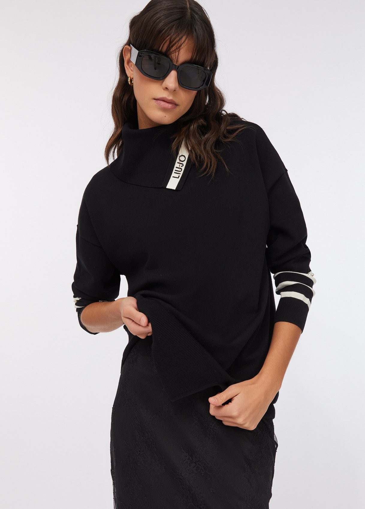 Liu Jo Strickpullover ? Strickpullover ? Feinstrick Oversize Pullover - ECS MAXI MAGLIA CHIU