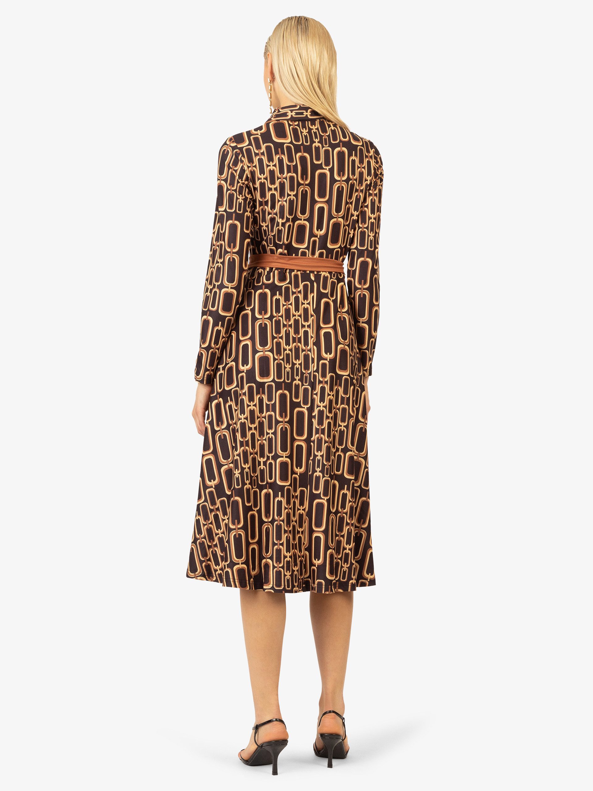 Kraimod Midikleid mit dekorativem Taillenband