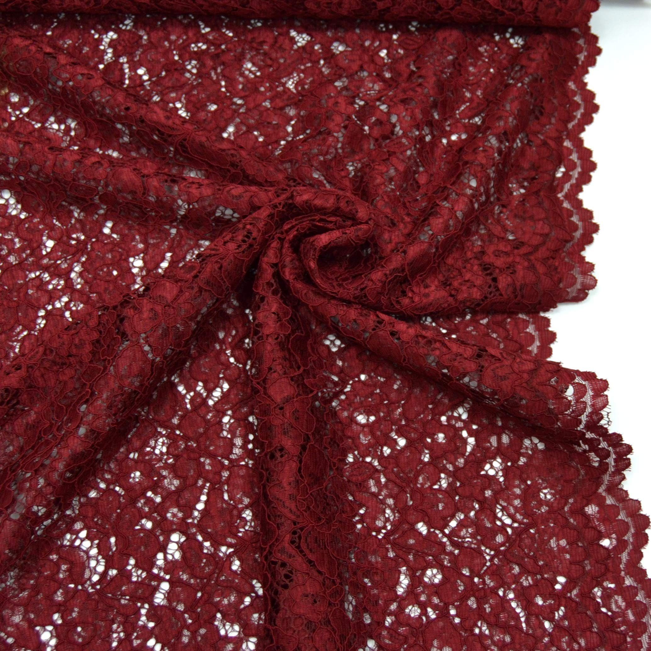 MAGAM-Stoffe Stoff "Carmen", Spitzenstoff Blumen Spitze Meterware ab 50cm