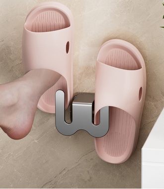 leben Schuhregal 3er-Pack Badezimmer-Wand-Slipper-Aufbewahrungsregal, 3-tlg., Multifunktionaler Slipper-Organizer ohne Bohren, Schuhtrockenständer