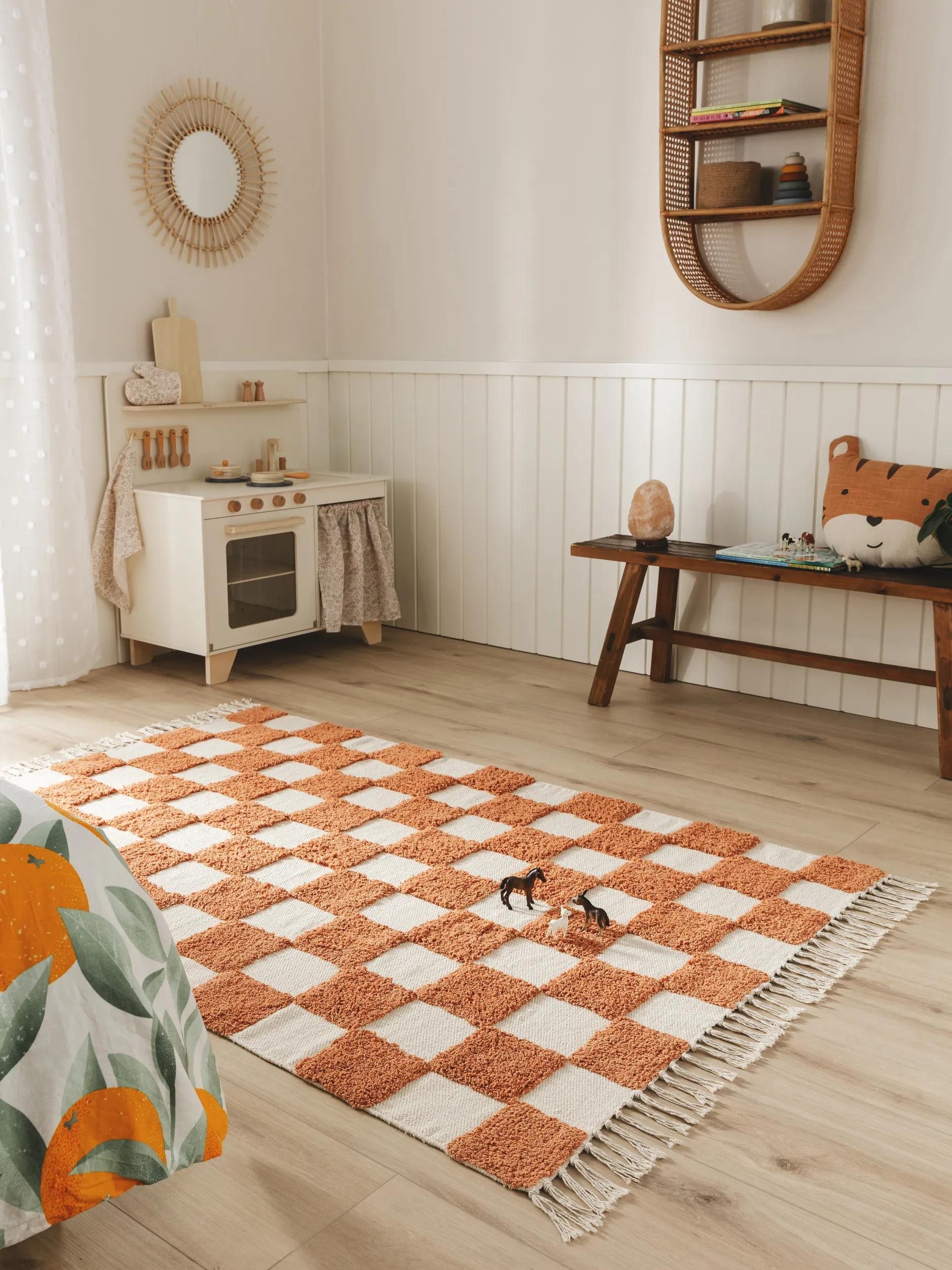 benuta Kinderteppich Caro, rechteckig, Höhe: 11 mm, Kunstfaser, Berber, Ethno-Style, Wohnzimmer