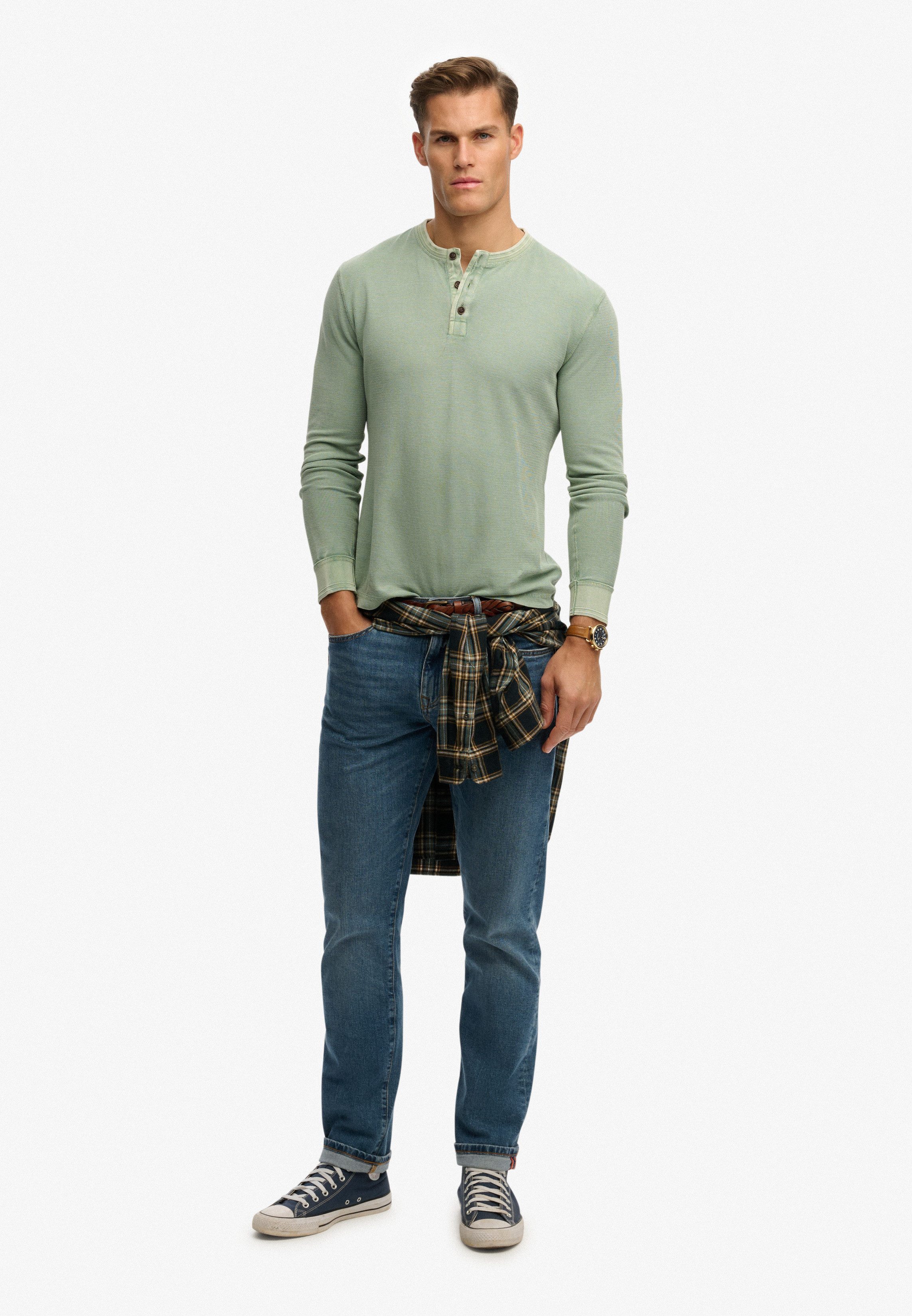 Langarmshirt LW TEXTURED GRANDAD TOP