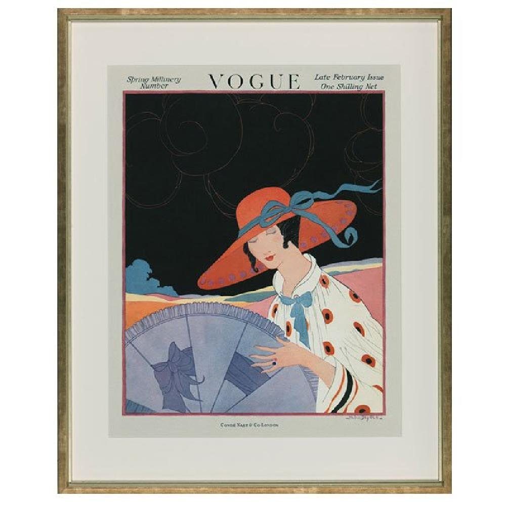 Februar Vogue Cover Ablo-Blommaert 1917 Wanddekoobjekt (65x80cm)