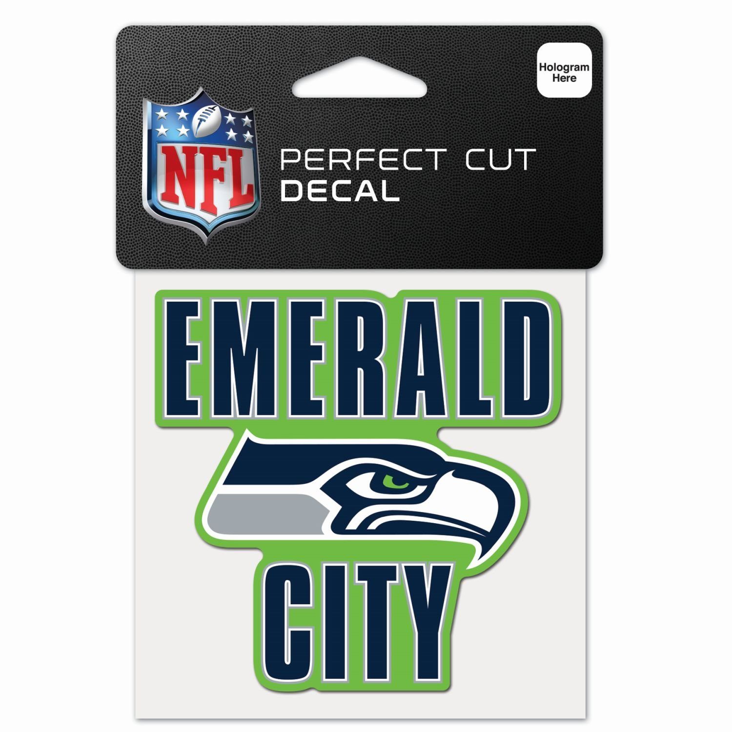WinCraft Wanddekoobjekt Perfect Cut 10x10cm Aufkleber NFL Teams Slogan Seattle Seahawks