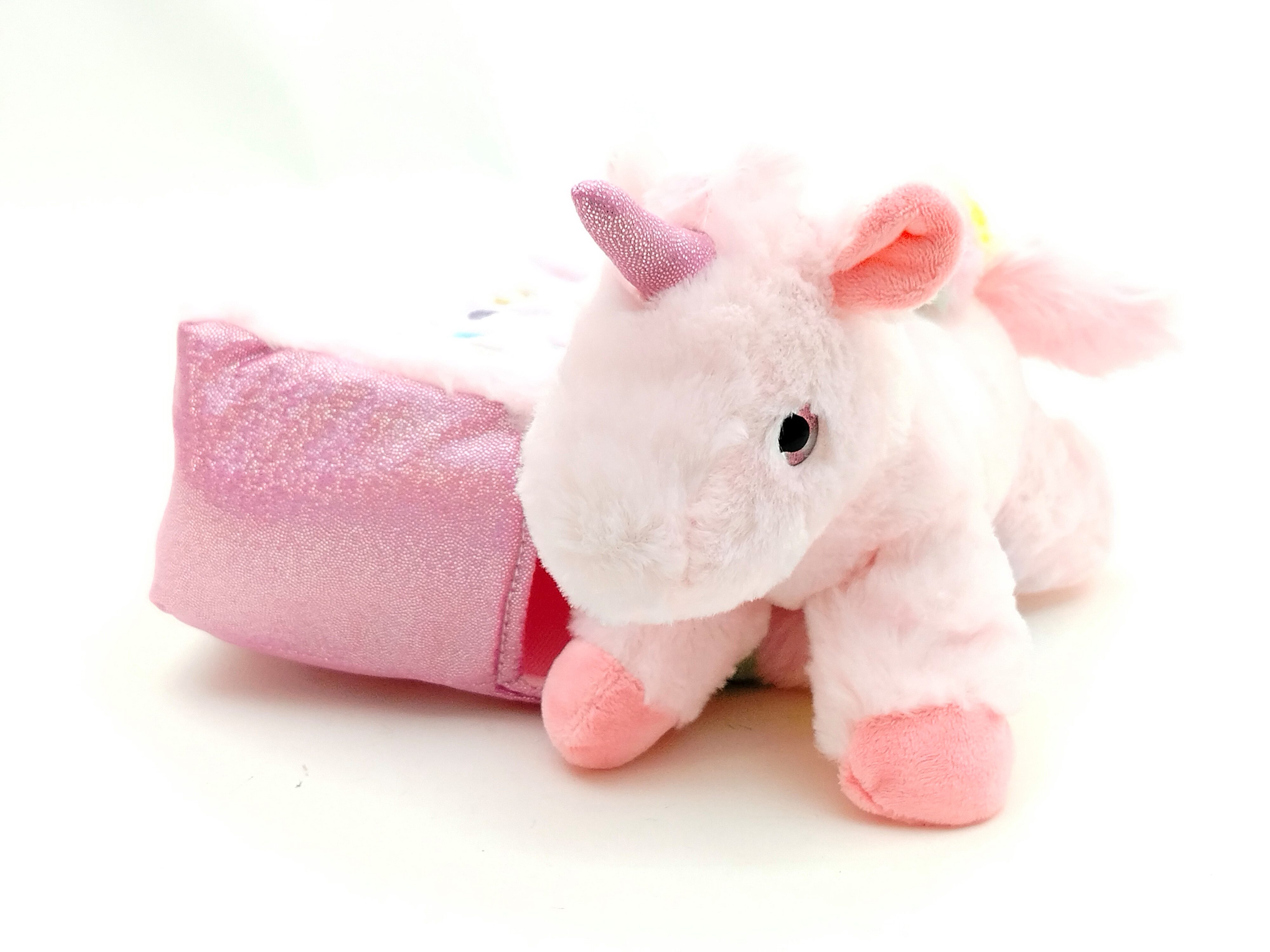 bb Klostermann Kindergartentasche Rosa/bunte Plüschtasche „Magic“ mit rosa Plüsch-Einhorn