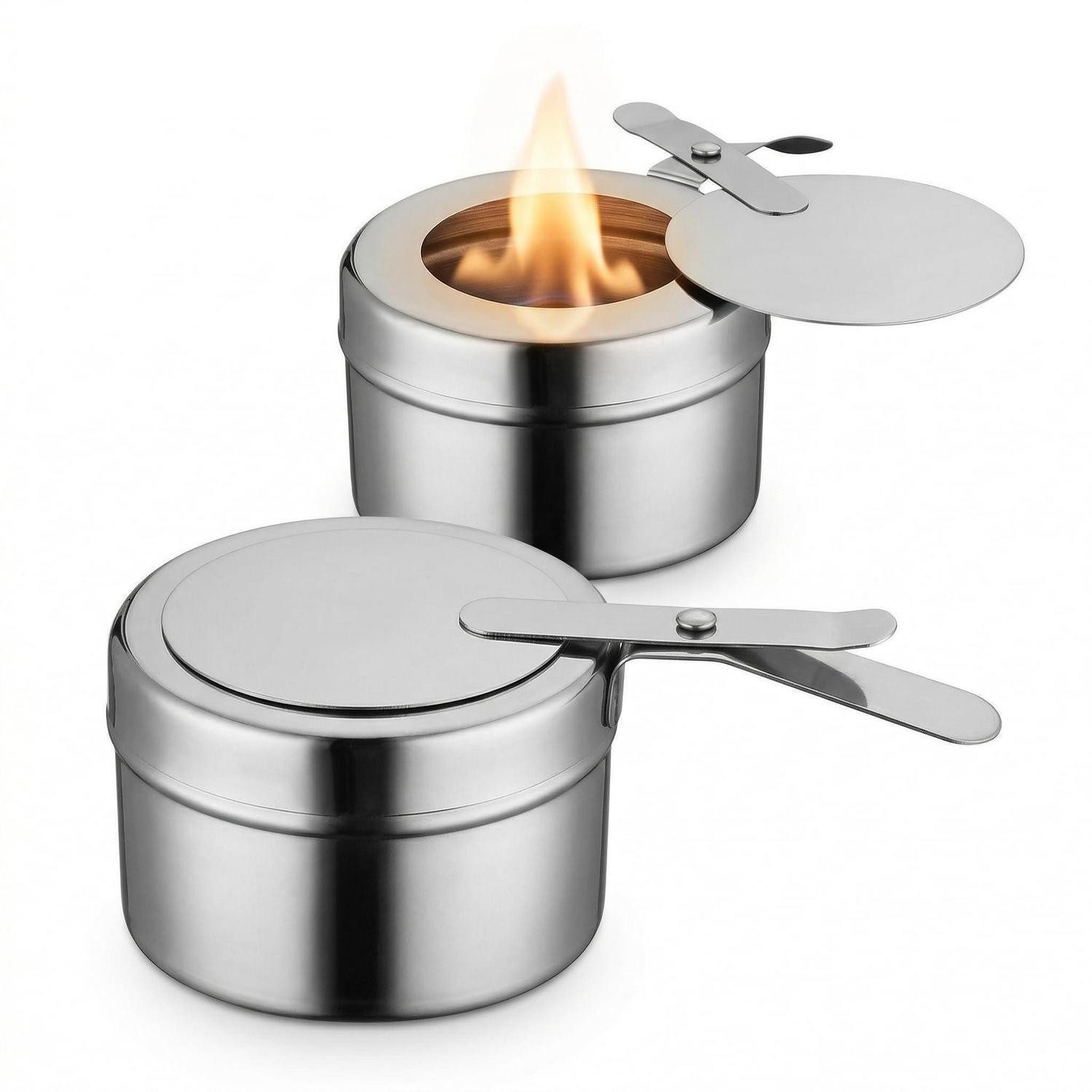 LuxusKollektion Fondue Fondue Brenner Edelstahl mit Deckel