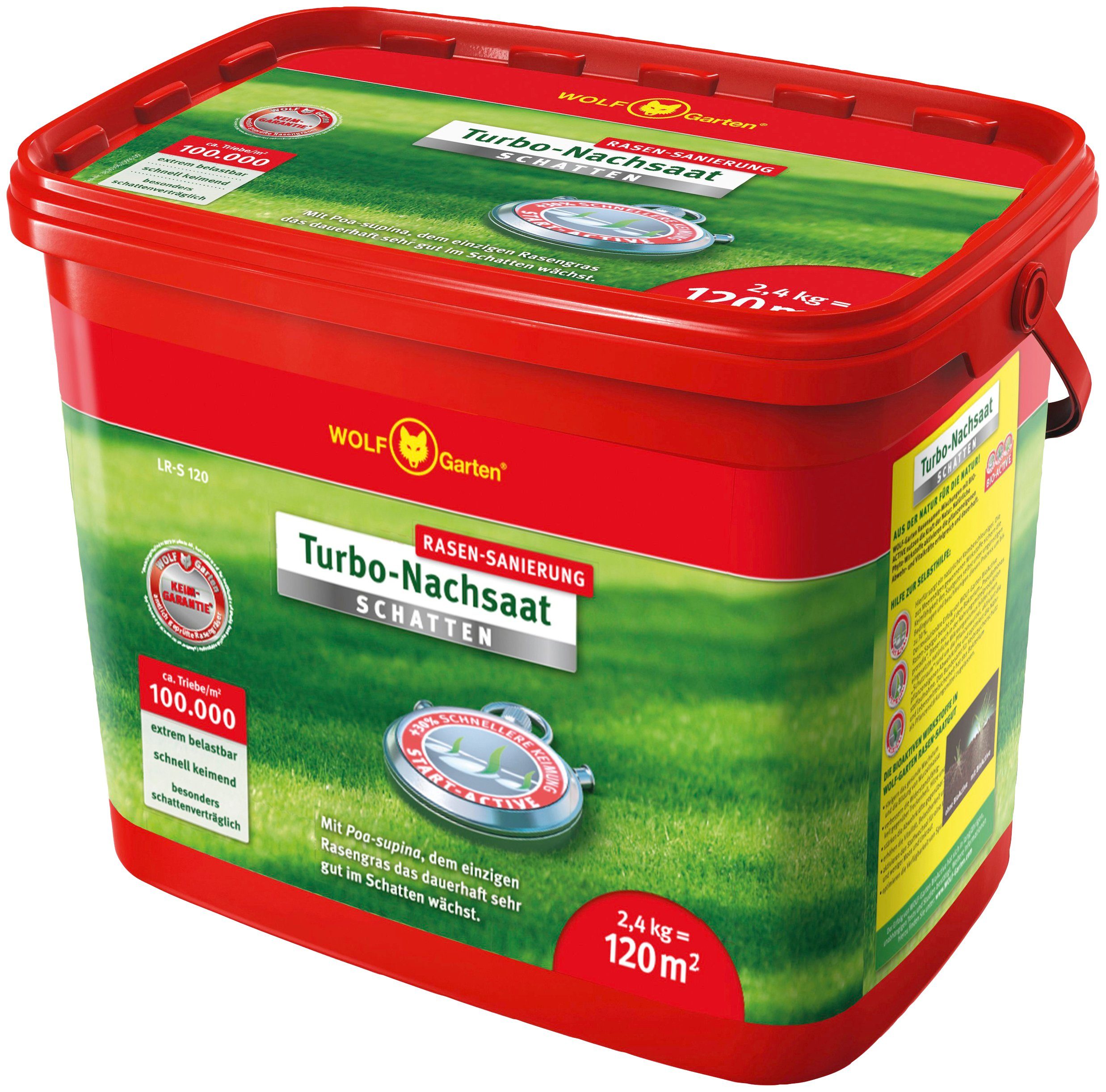 WOLFGarten Rasensamen »LRS 250 TurboNachsaat SCHATTEN«, 2,4 kg