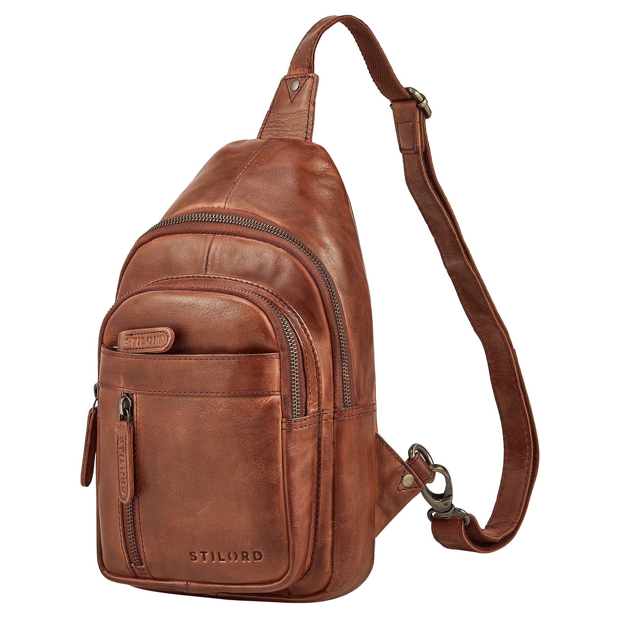 STILORD Handtasche "Montego" 2-in-1 Sling Bag aus Echtleder für Herren