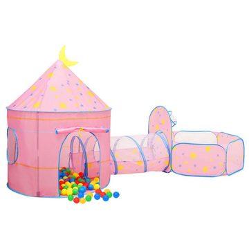 vidaXL Spielzelt Spielzelt für Kinder Rosa 301x120x128 cm Bällebad Tunnelzelt