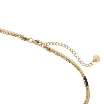 Unal Store Edelstahlkette Damen-Kette (Damen, 1-tlg., Geschenk), Multilayered Edelstahl Halskette