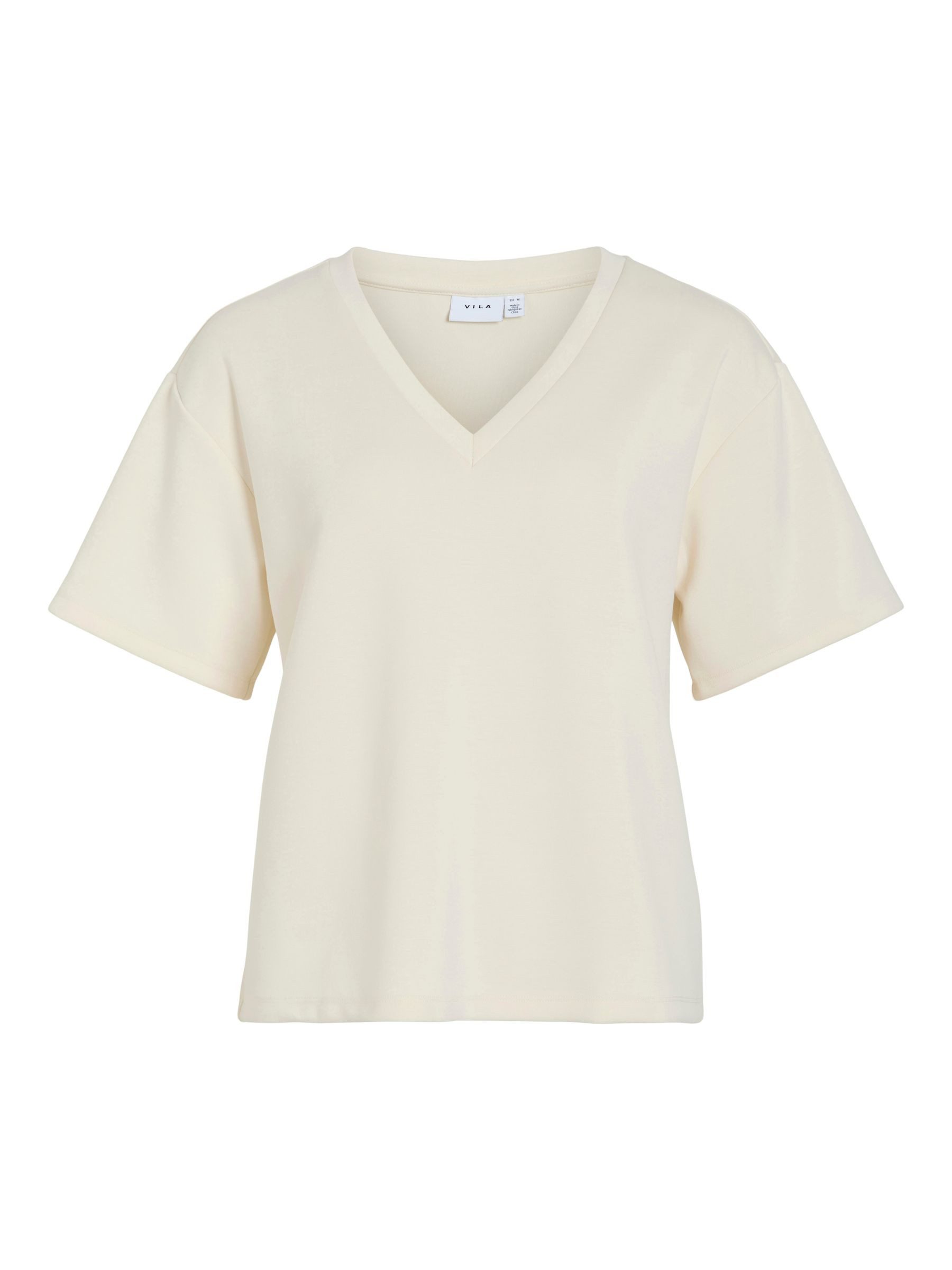 Vila T-Shirt V-Ausschnitt, Kurzarm, Casual Fit, günstig online kaufen