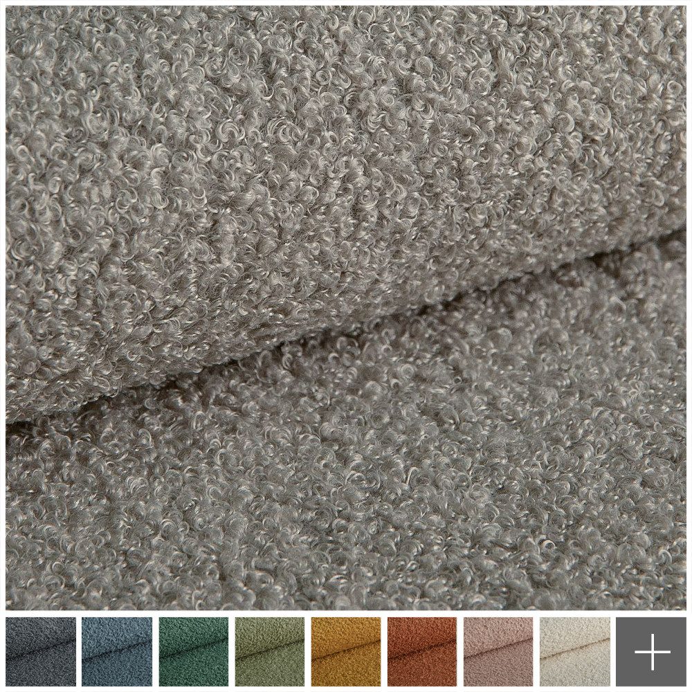 novely® Stoff CENTRO Bouclé Polsterstoff, Weich, pflegeleicht & robust, Wasser- und schmutzabweisend, voluminös, langlebig, Meterware, 1lfm