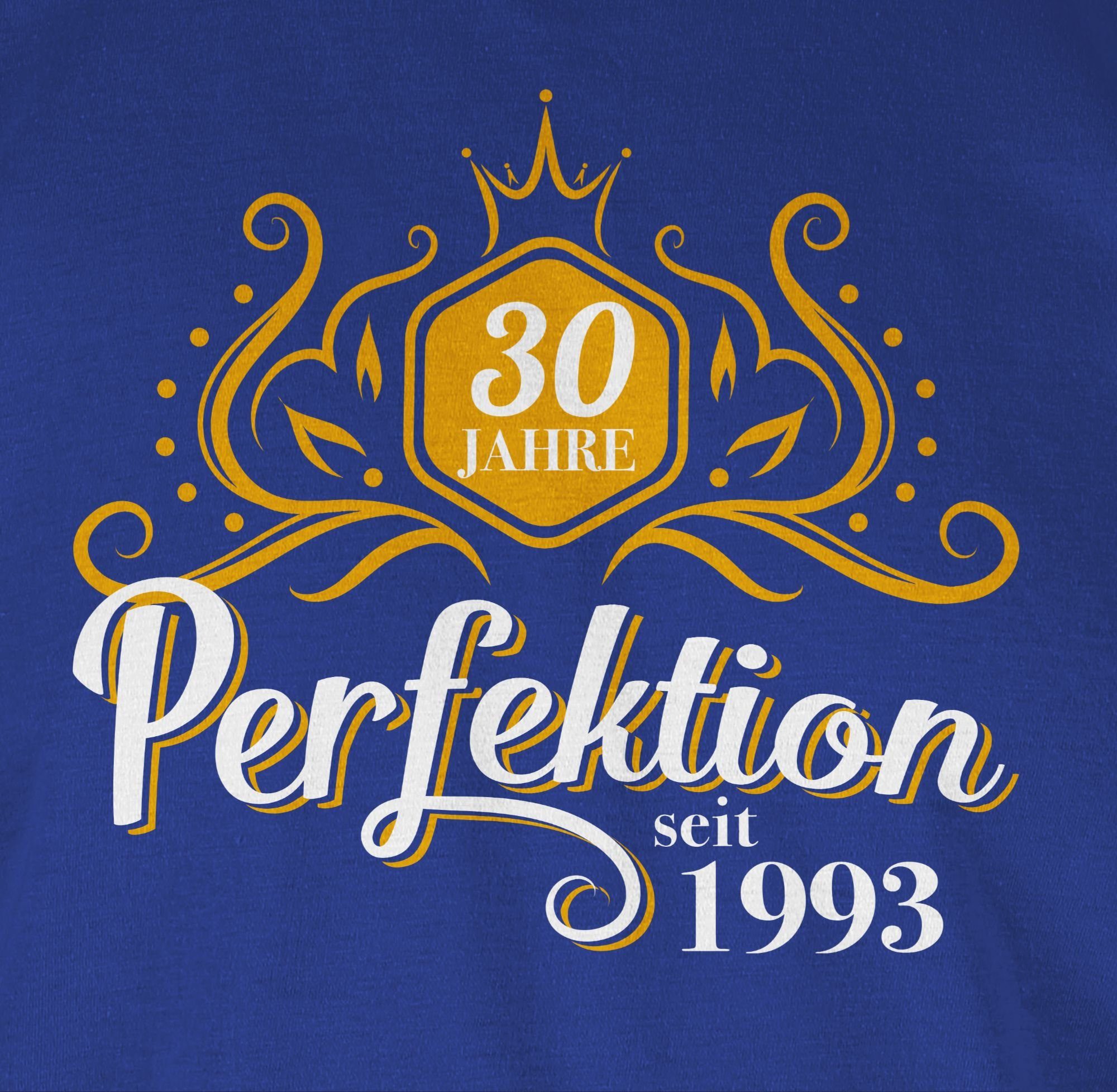 1993 Shirtracer Geburtstag Dreißig Royalblau 30. Perfektion 03 T-Shirt Jahre