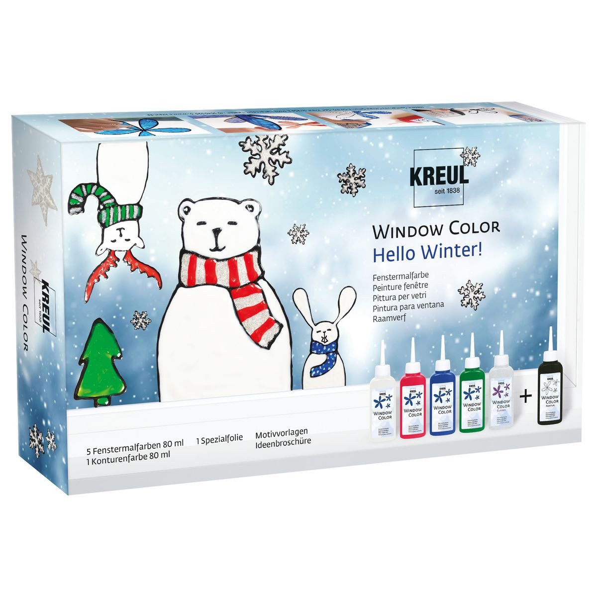 Wasserfarbe KREUL Window Color Set Hello Winter 6x80ml