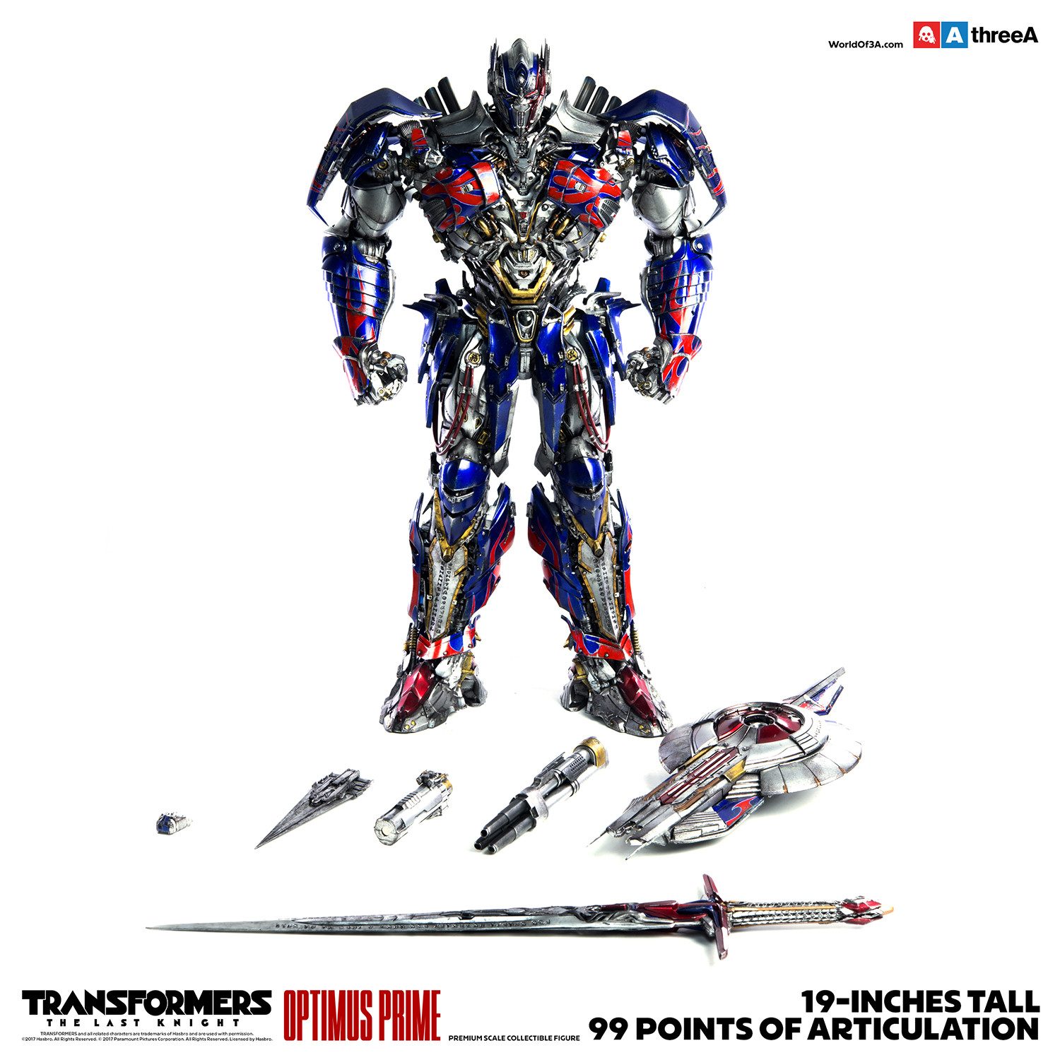 ThreeZero Actionfigur TRANSFORMERS LAST KNIGHT OPTIMUS PRIME PREMIUM SCALE ACTIONFIGUR