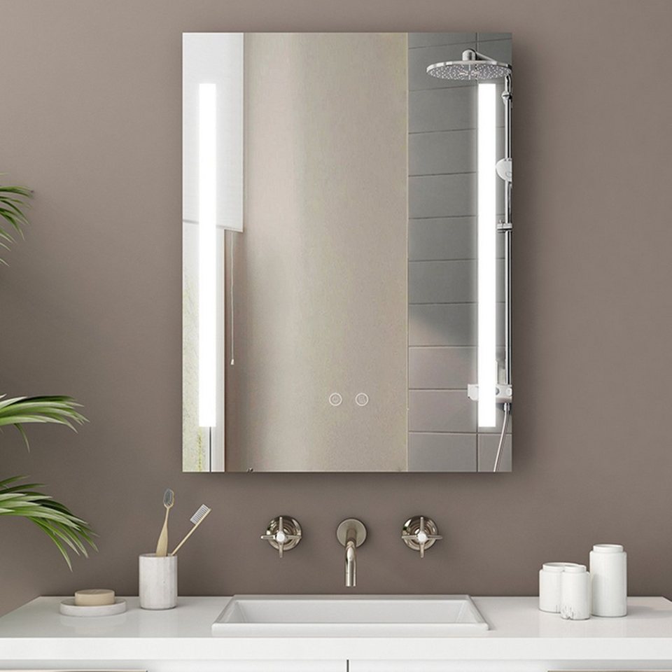 LED Badspiegel mit Beleuchtung TALOS Light 80x60 Badezimmerspiegel Wandspiegel