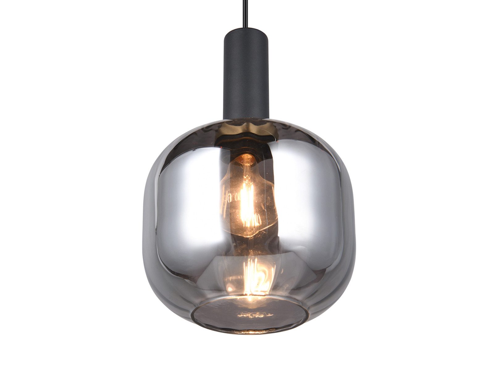 TRIO Leuchten LED Pendelleuchte, Dimmfunktion, LED wechselbar, warmweiß, Klein-e Lampenschirm Glas einflammig hängend Esstisch Couchtisch Ø20cm