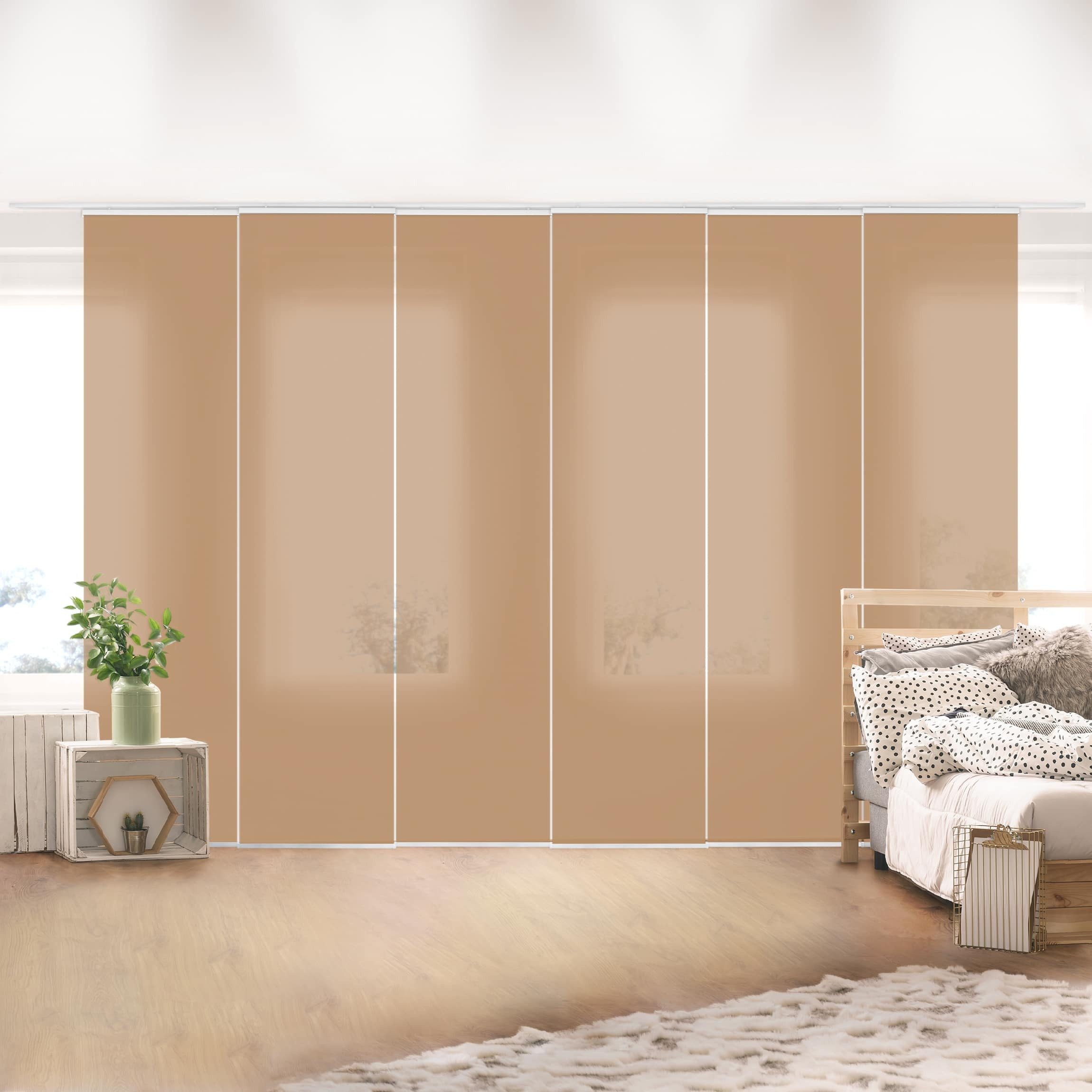Bilderdepot24 Schiebegardine modern Flächenvorhang blickdicht Terracotta günstig online kaufen