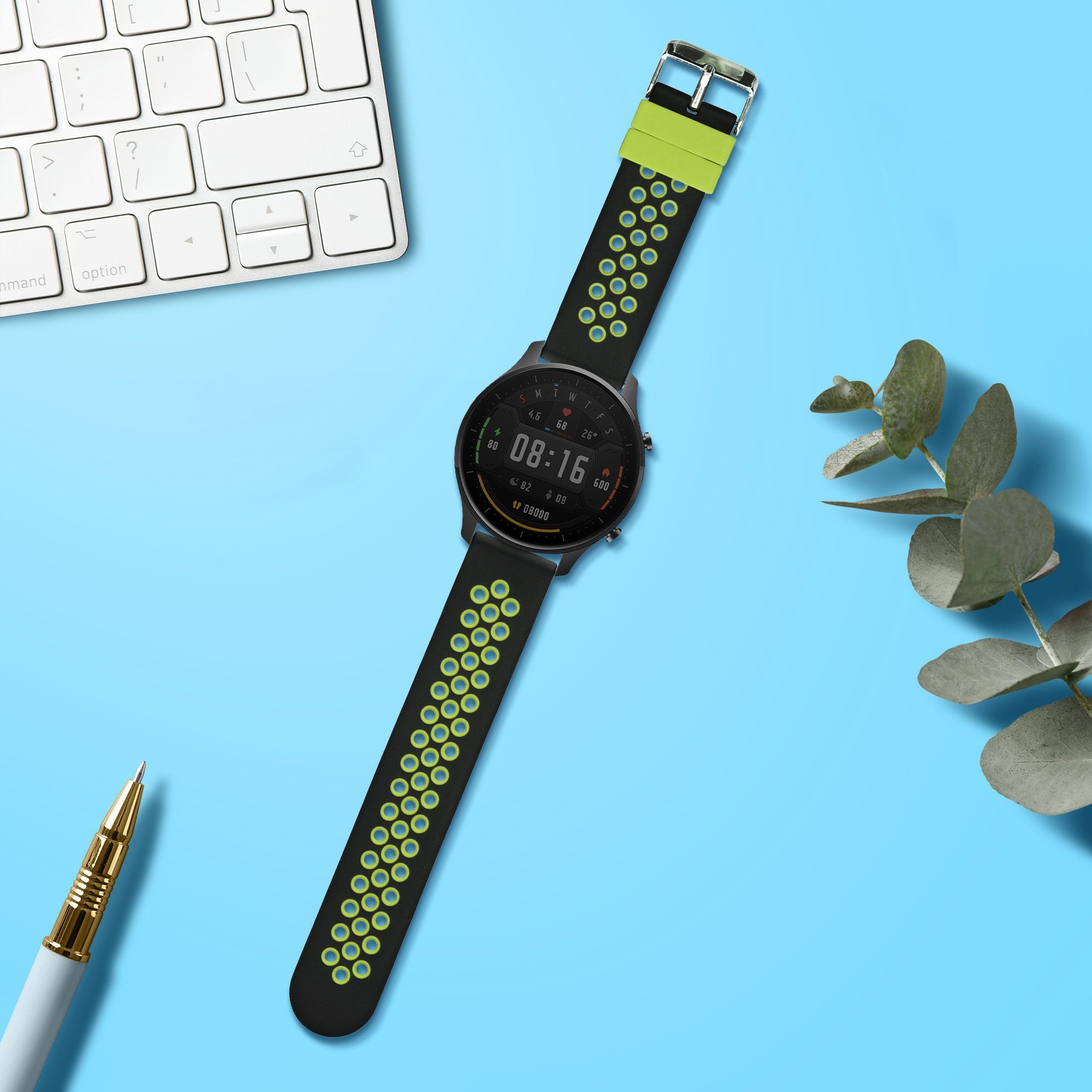 kwmobile Armband für Xiaomi Watch S4/S4 Sport/S3/S2/Watch S1 Active/Redmi Watch Smartwatch, 1-tlg., Ersatzarmband Fitnesstracker - Fitness Band Silikon