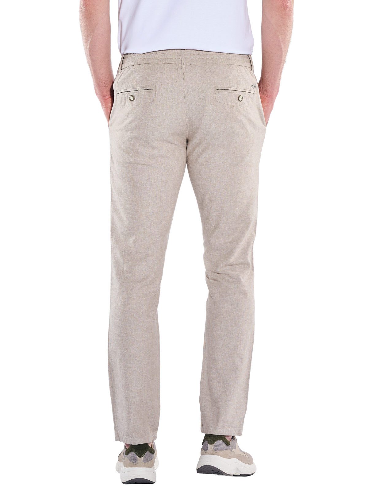 Engbers Chinohose Herren Chino mit Leinenanteil, Braunbeige