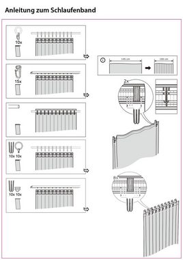 Gardine, Gardinenbox, verdeckteSchlaufen (1 St), transparent, Batist, Store Batist Cotton Look Universalband 61500