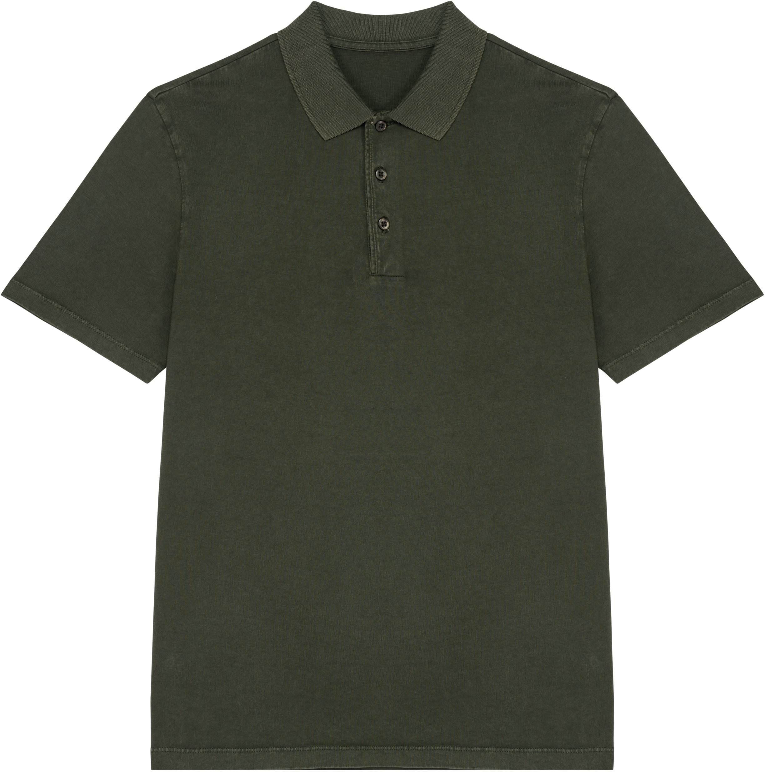 Native Spirit Poloshirt Umweltfreundliches ausgewaschenes Herren-Polohemd aus Jersey