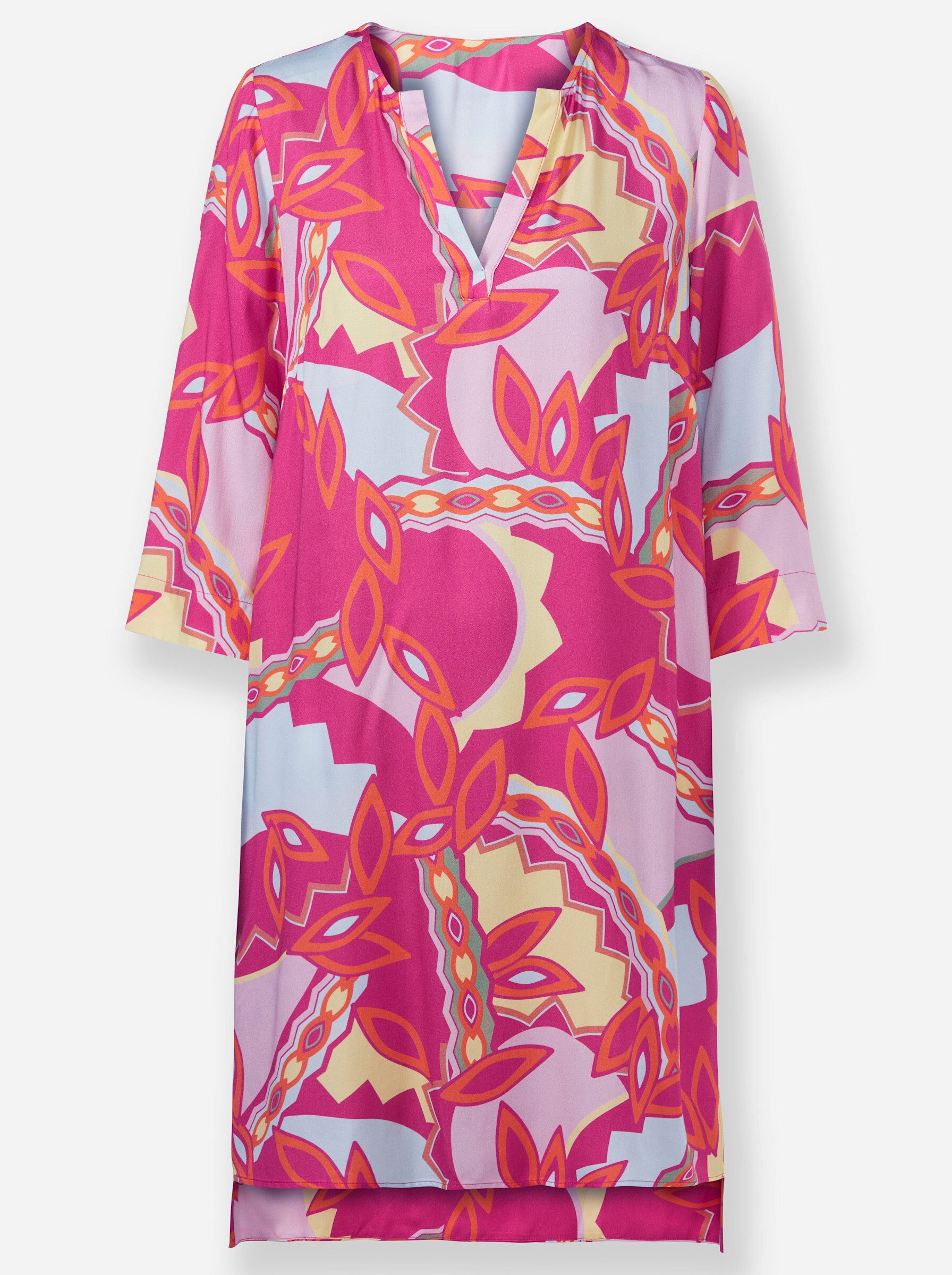 Etuikleid Druck-Kleid 3/4-Arm