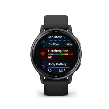 Garmin VIVOACTIVE 5 Smartwatch (3 cm/1,2 Zoll, Proprietär), Fitness Smartwatch Coaching Garmin Pay Rollstuhlmodus