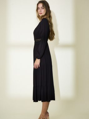 ANNIS Fashion & Accessoires Sommerkleid "FRANCINE" (1-tlg) Viskose, tolle Spitzendetails