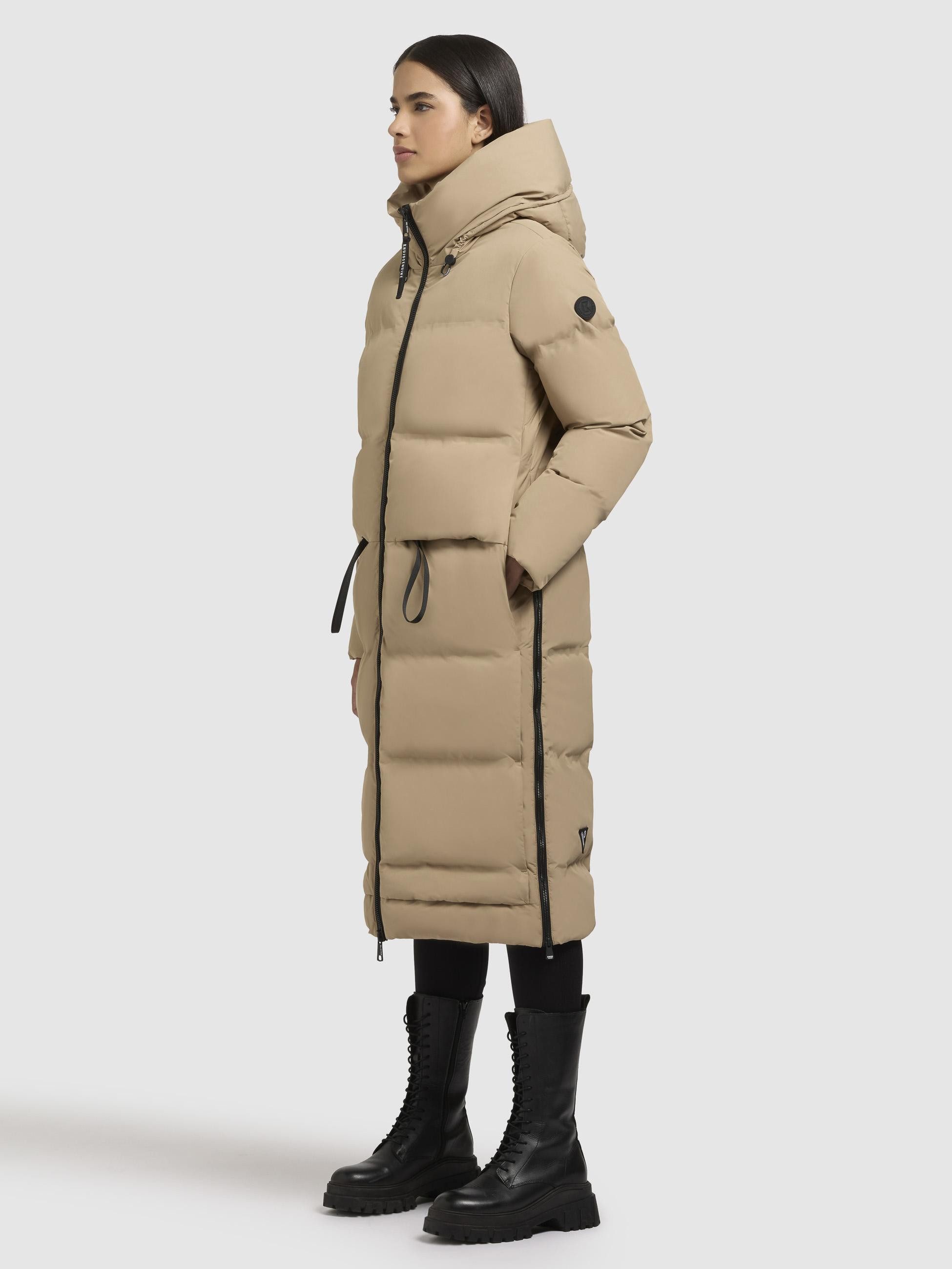 khujo Steppmantel Aroma-YM Gesteppter Damen Wintermantel mit hohen Gehschlitzen