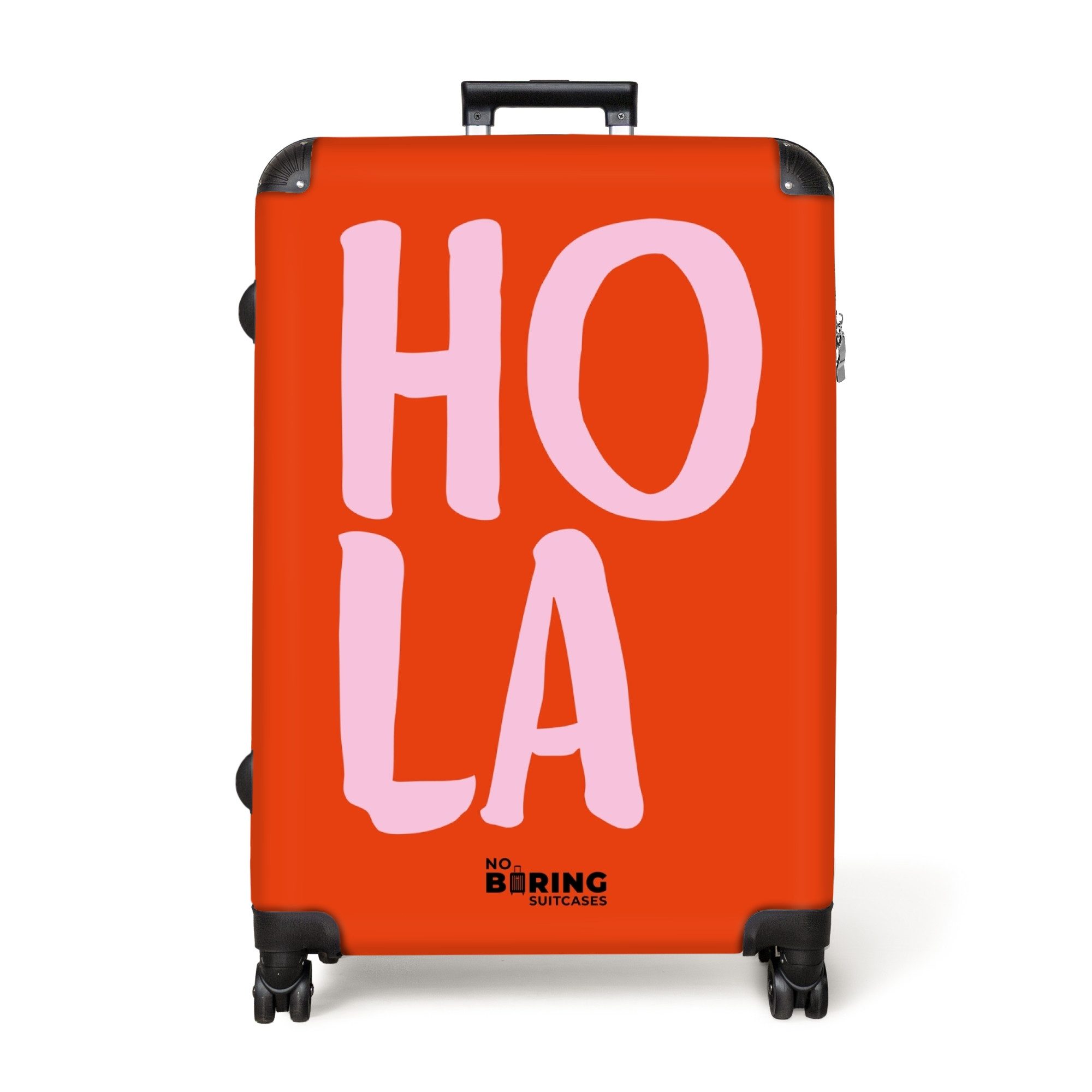 NoBoringSuitcases.com© Hartschalen-Trolley Rot und rosa Zitat günstig online kaufen